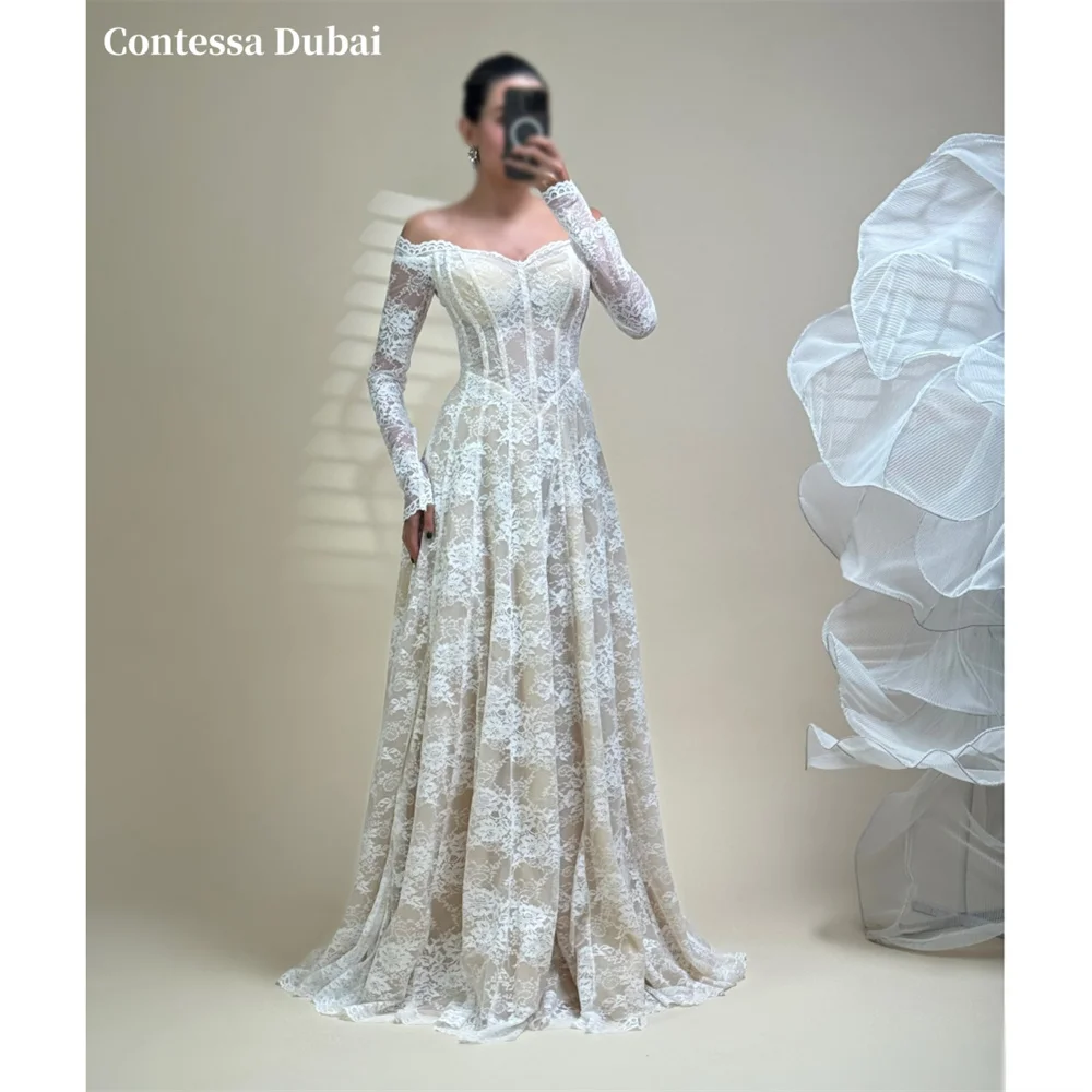 Contessa Custom Ivory Off‑Shoulder Evening Dress Floral Lace Prom Dresses Corset Vestidos De Noche Formal Evening 2026
Contessa Custom Ivory Off‑Shoulder Evening Dress Floral Lace Prom Dresses Corset Vestidos De Noche Formal Evening 2026