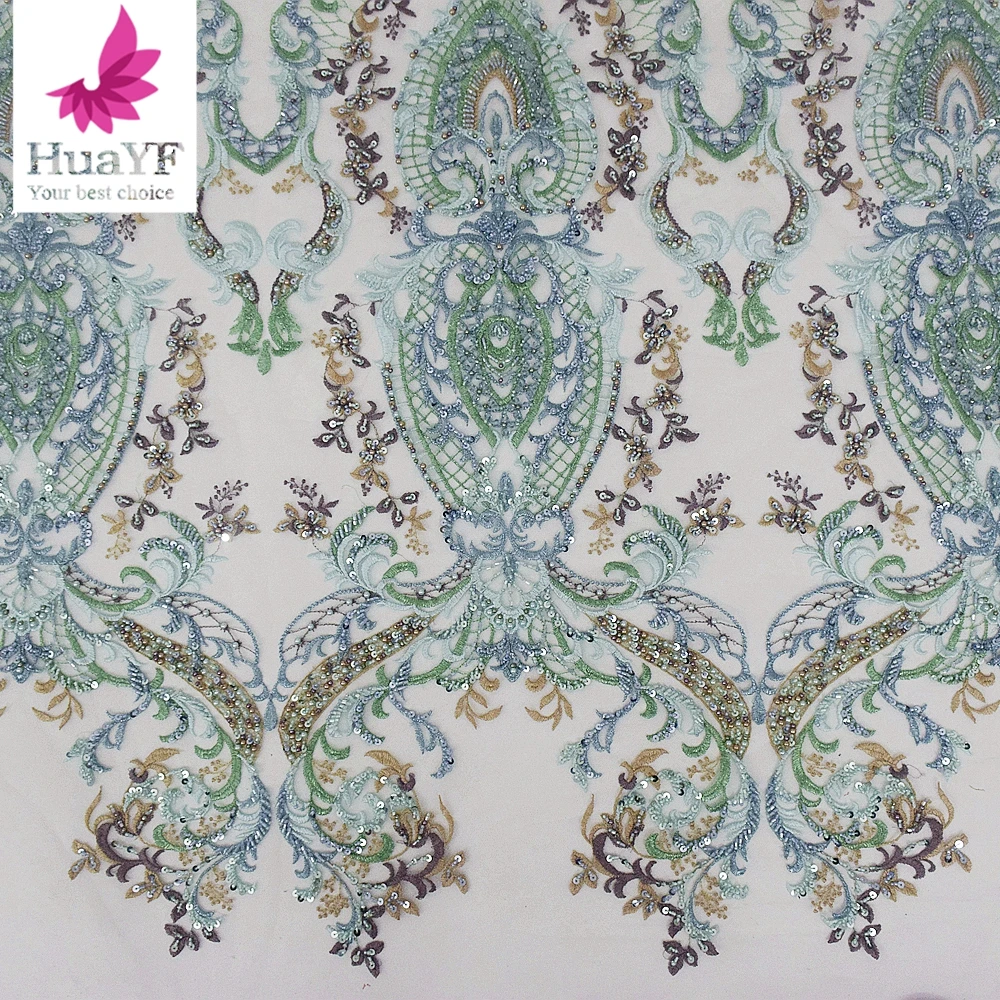 New Handmade High-quality Mixed Color Embroidery Beaded Tulle Sequin Lace Dress Fabric HY1871
New Handmade High-quality Mixed Color Embroidery Beaded Tulle Sequin Lace Dress Fabric HY1871