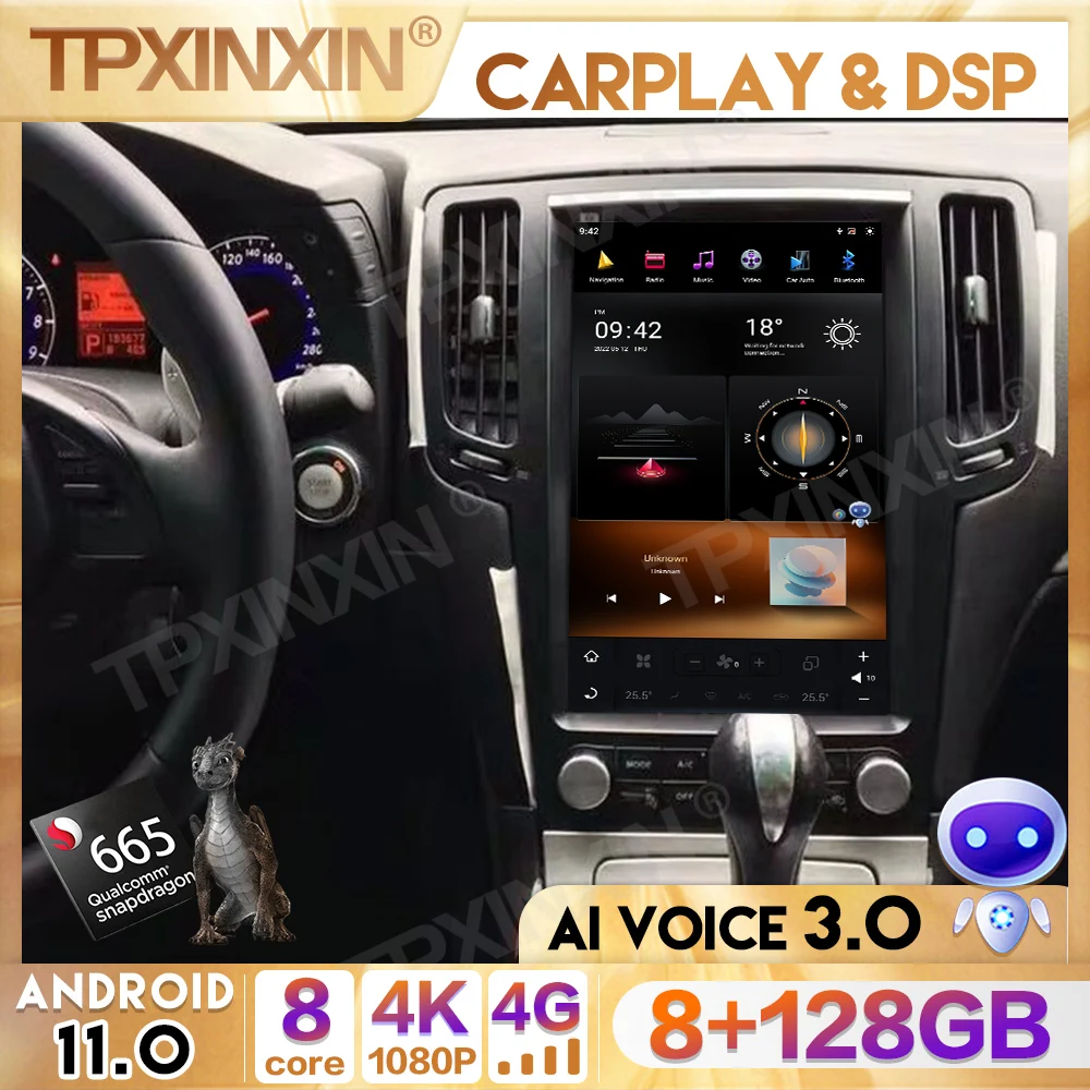 13,6 дюймовый экран Tesla Android 11 Qualcomm OctaCore автомобильное радио для Infiniti G25 G35 G37 2007-2013 GPS Navi автомобильный мультимедийный плеер
13,6 дюймовый экран Tesla Android 11 Qualcomm OctaCore автомобильное радио для Infiniti G25 G35 G37 2007-2013 GPS Navi автомобильный мультимедийный плеер