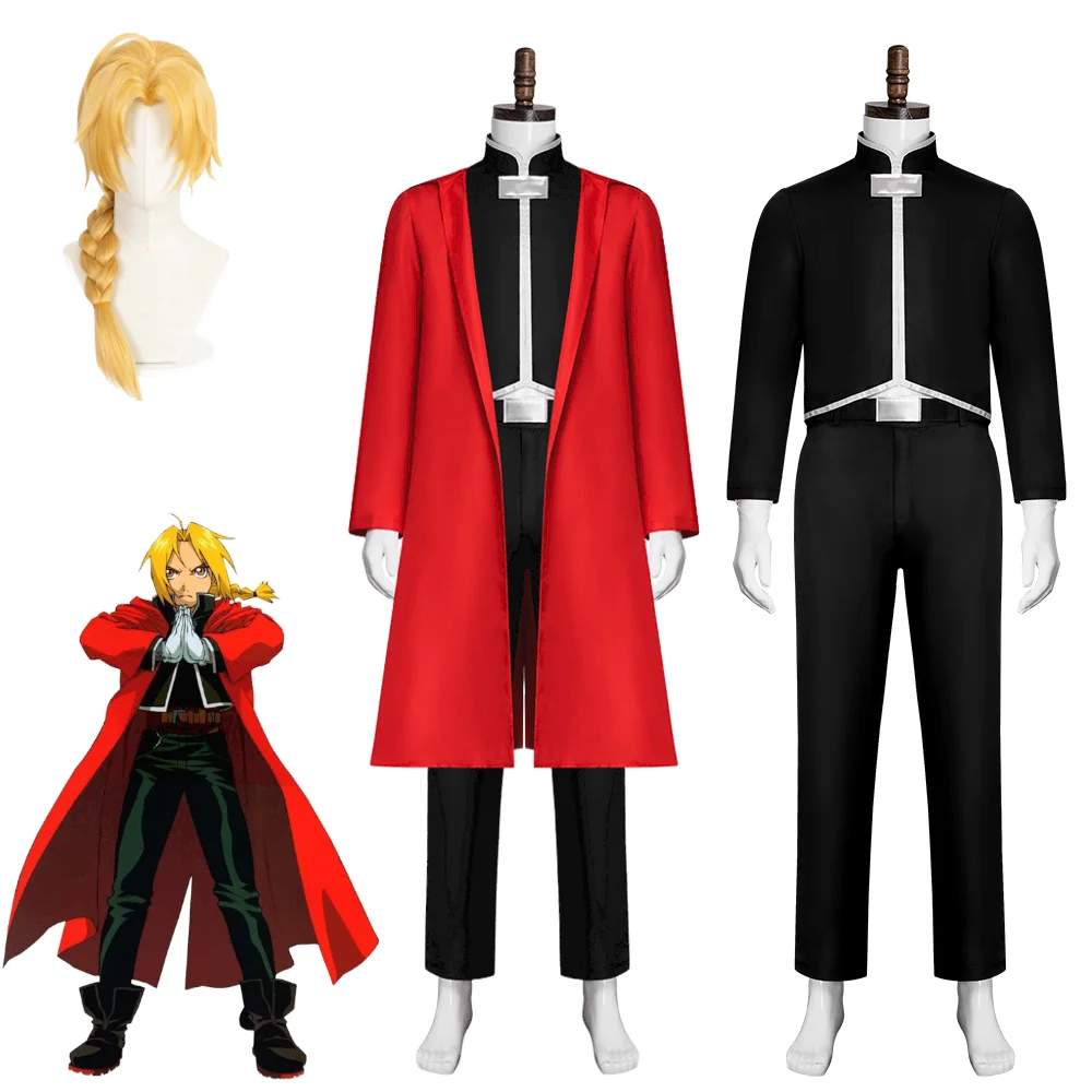 Fullmetal Alchemist Edward Cosplay Costume Set, Edward Elric Outfits, Red Coat Jacket Uniform for Men Halloween Carnival Party
Fullmetal Alchemist Edward Cosplay Costume Set, Edward Elric Outfits, Red Coat Jacket Uniform for Men Halloween Carnival Party