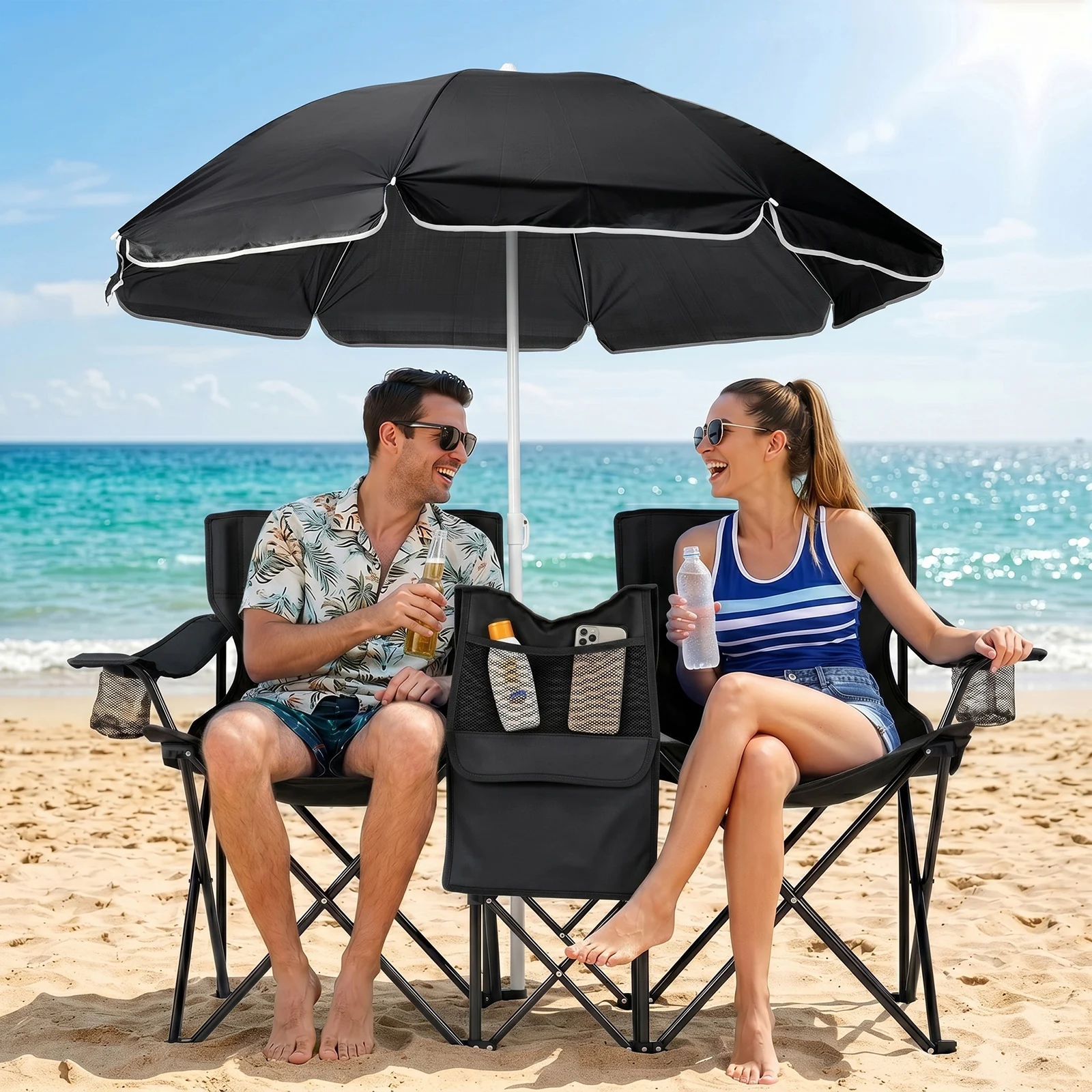 142*50*80cm, black color. Fishing chair with umbrella and ice bag. Outdoor chair, camping chair, beach chair.
142*50*80cm, black color. Fishing chair with umbrella and ice bag. Outdoor chair, camping chair, beach chair.
