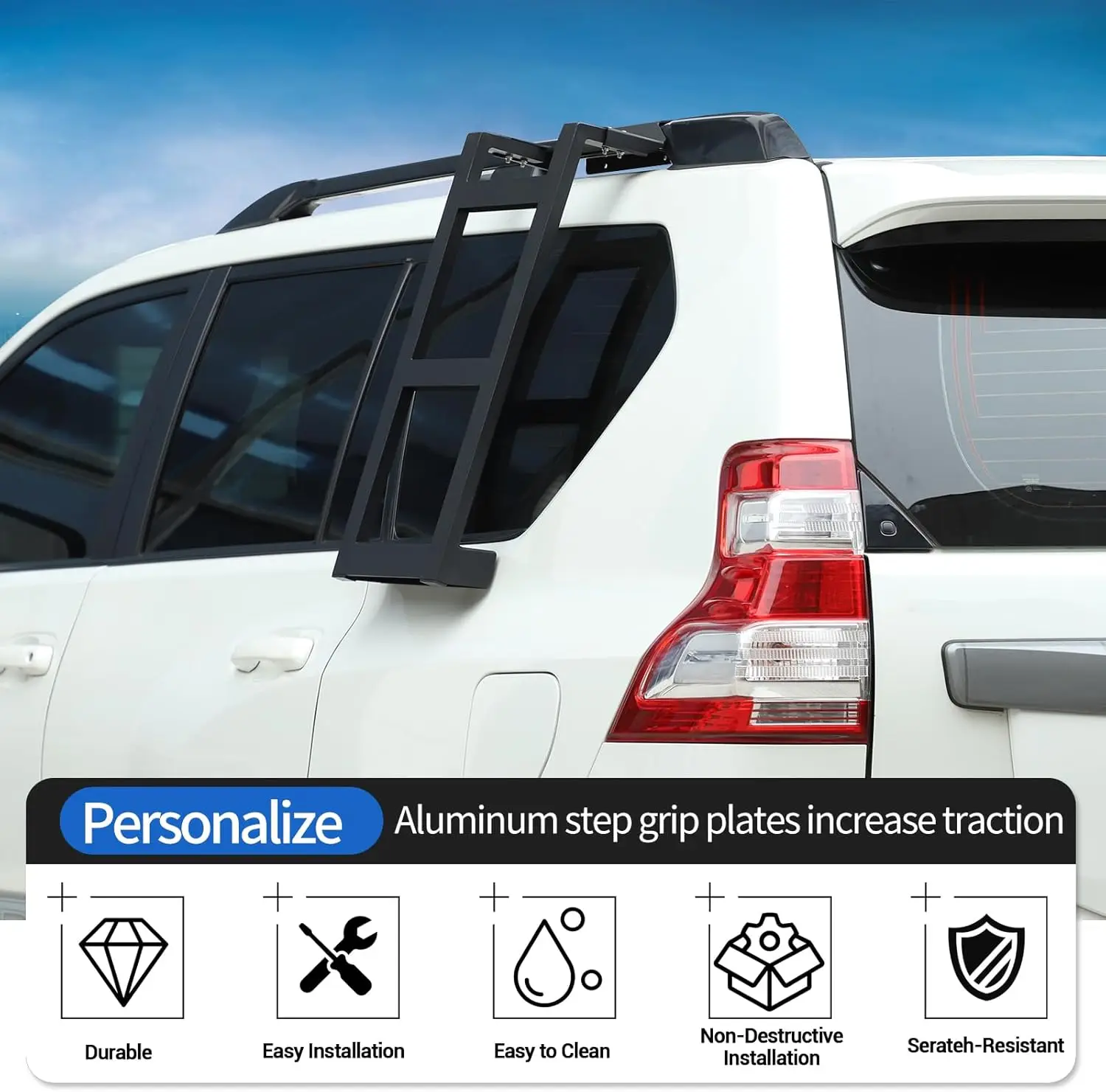 Alloy Car Exterior Window Ladder Rack For Toyota Land Cruiser Prado FJ150 LC150 2010-23 Car Climbing Roof Foot Step Accessories
Alloy Car Exterior Window Ladder Rack For Toyota Land Cruiser Prado FJ150 LC150 2010-23 Car Climbing Roof Foot Step Accessories