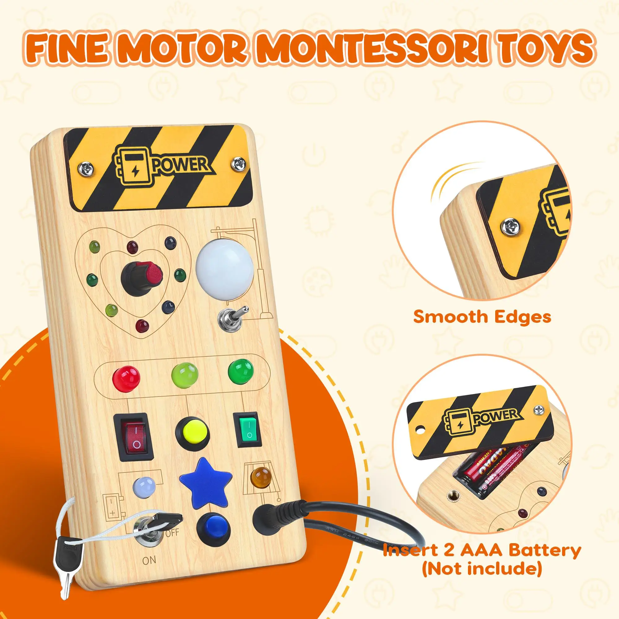 Montessori Busy Board, Wooden Sensory Toy, Immersive Multi-Functional Experience for Boys and Girls
Montessori Busy Board, Wooden Sensory Toy, Immersive Multi-Functional Experience for Boys and Girls