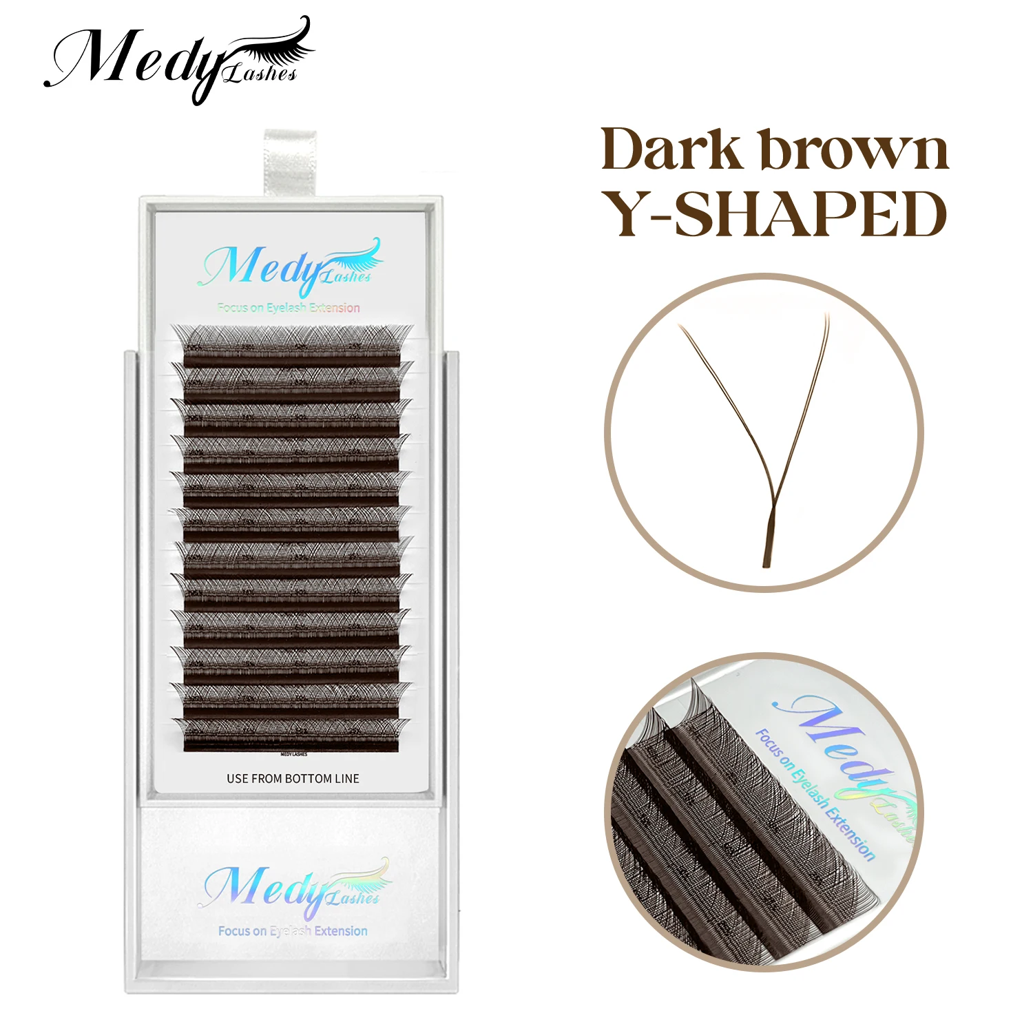 Medylashes Brown YY Shape Eyelashes Extensions Y Cilios Individual Lashes Two Tips 2D Premade Fan Split Tip Black Natural MakeUp
Medylashes Brown YY Shape Eyelashes Extensions Y Cilios Individual Lashes Two Tips 2D Premade Fan Split Tip Black Natural MakeUp