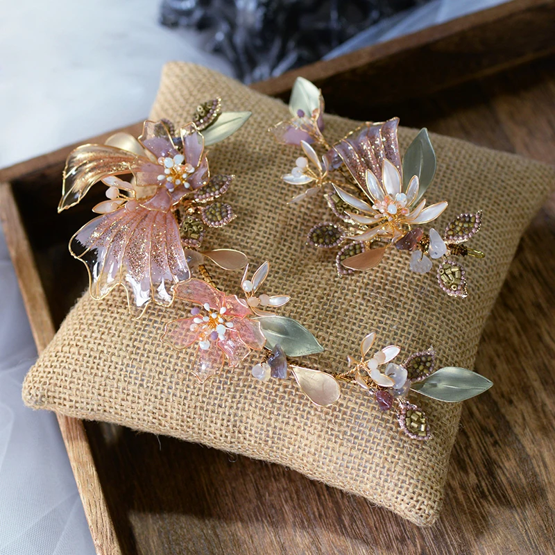 Vintage Handmade Flower Brides Barrettes Headbands Hairbands Wedding Hair Accessories Prom Head Wear
Vintage Handmade Flower Brides Barrettes Headbands Hairbands Wedding Hair Accessories Prom Head Wear