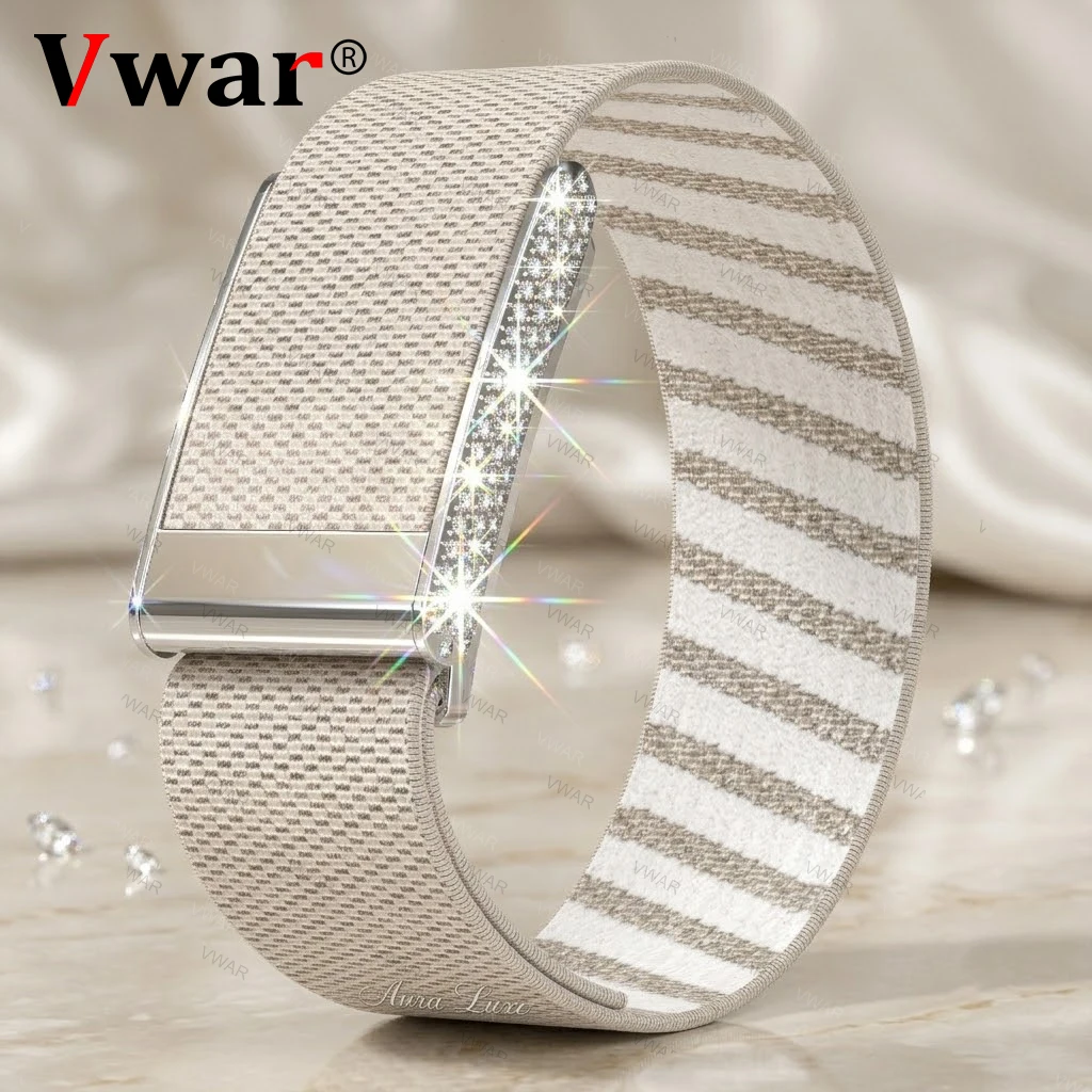 Diamond-Embedded Whoop 5.0 Nylon Woven Elastic Casual Wristband with Full-Diamond Bright Silver Metal U-Frame for Whoop ONE Peak
Diamond-Embedded Whoop 5.0 Nylon Woven Elastic Casual Wristband with Full-Diamond Bright Silver Metal U-Frame for Whoop ONE Peak