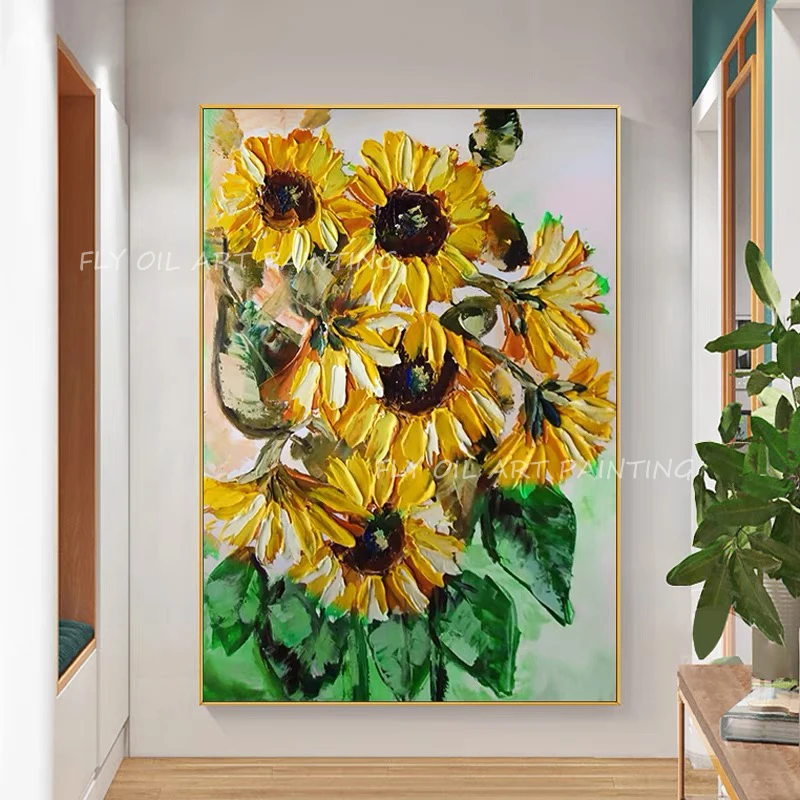 Abstract Handmade Oil Painting Sunflower Landscape Canvas Painting Poster Wall Art Picture for Living Room unframe
Abstract Handmade Oil Painting Sunflower Landscape Canvas Painting Poster Wall Art Picture for Living Room unframe