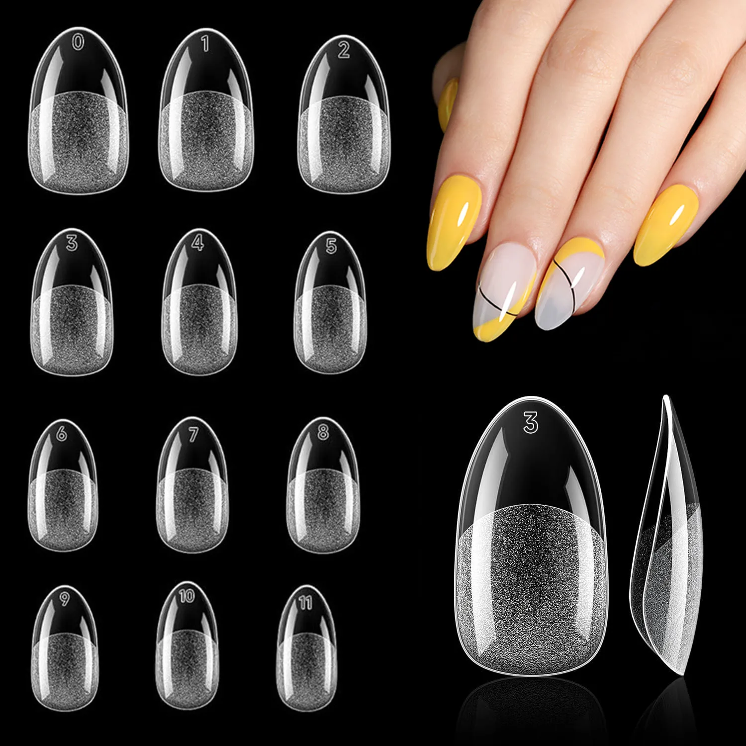 Oval Fake Nails Pre-Shape 504Pcs Round Gel Nail Tips Press on Nails Full Cover Almond Acrylic False Nails for Nail Extension
Oval Fake Nails Pre-Shape 504Pcs Round Gel Nail Tips Press on Nails Full Cover Almond Acrylic False Nails for Nail Extension
