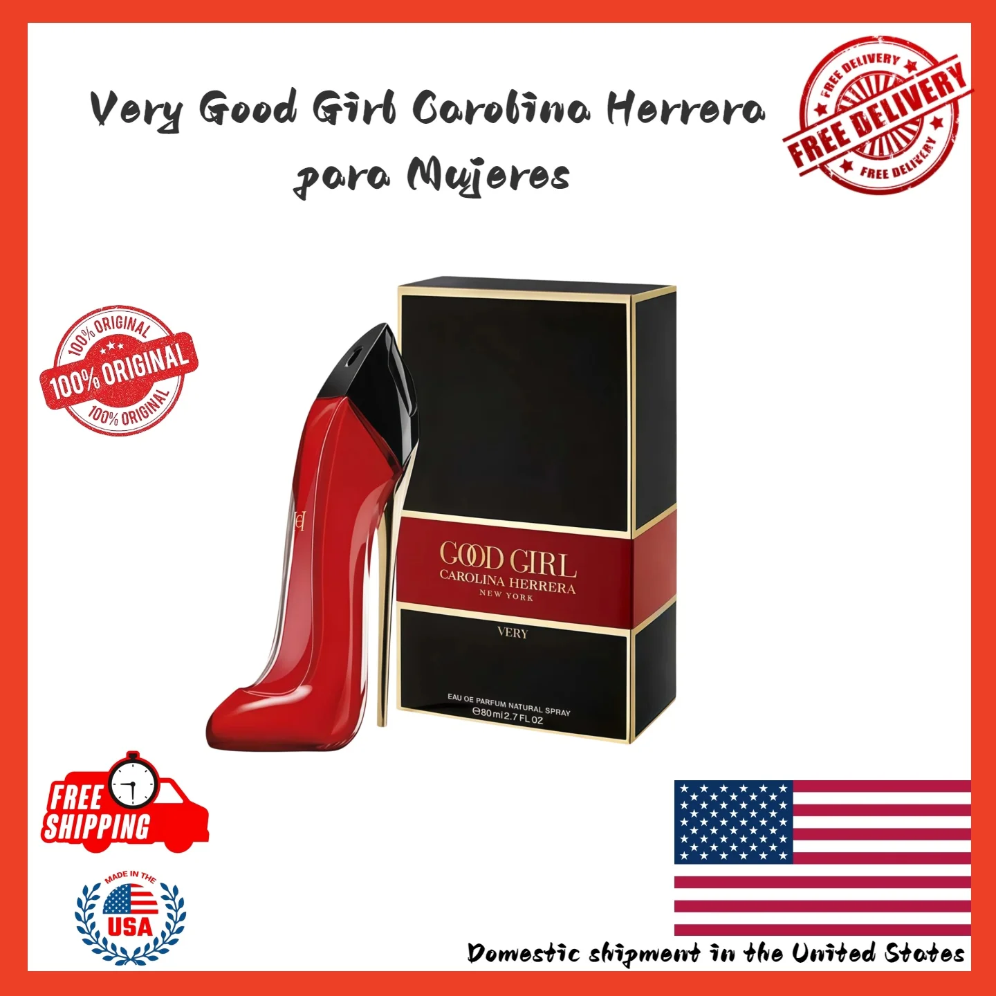 Very Good Girl Spray by Carolina Herrera Eau De Parfum For Women 2.7 Fl Oz 80 Ml birthday or Valentine's Day gift
Very Good Girl Spray by Carolina Herrera Eau De Parfum For Women 2.7 Fl Oz 80 Ml birthday or Valentine's Day gift