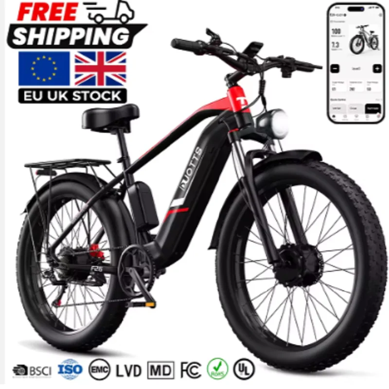 Бесплатная доставка, наличие на складах в ЕС и Великобритании: Электрический горный велосипед Duotts F26, двухмоторный, с толстыми шинами 26 дюймов, электровелосипед (Bicicleta Electrica)
Бесплатная доставка, наличие на складах в ЕС и Великобритании: Электрический горный велосипед Duotts F26, двухмоторный, с толстыми шинами 26 дюймов, электровелосипед (Bicicleta Electrica)