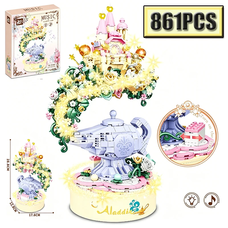 Creative Rotating Girl Heart Music Box LED Building Blocks DIY Assembly Puzzle Toy Multiple MOC Valentine's Day Gift for Girls
Creative Rotating Girl Heart Music Box LED Building Blocks DIY Assembly Puzzle Toy Multiple MOC Valentine's Day Gift for Girls