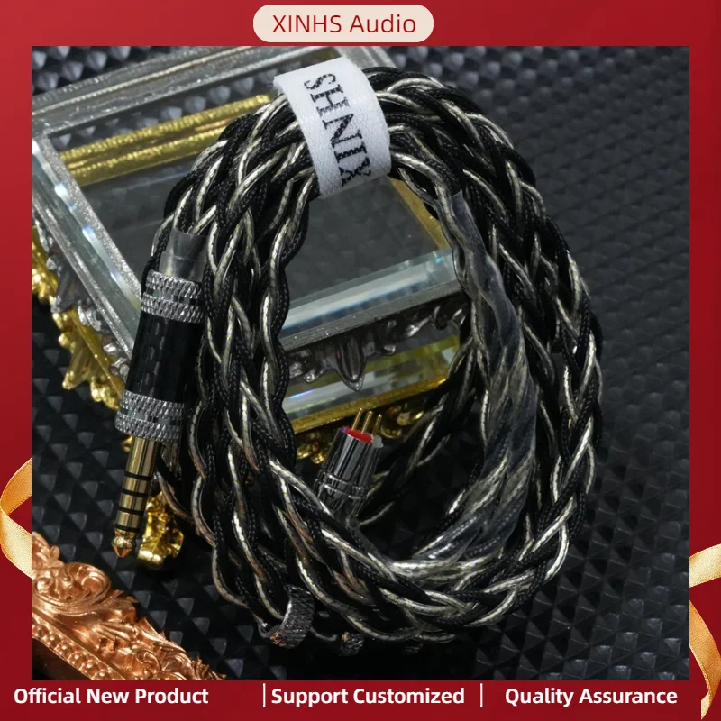 XINHS X23 8-core Silver Black 7N Single Crystal Copper Silver Plated +Guhe Copper Hybrid Headphone Upgrade Cable 0.78 2pin/IE900
XINHS X23 8-core Silver Black 7N Single Crystal Copper Silver Plated +Guhe Copper Hybrid Headphone Upgrade Cable 0.78 2pin/IE900