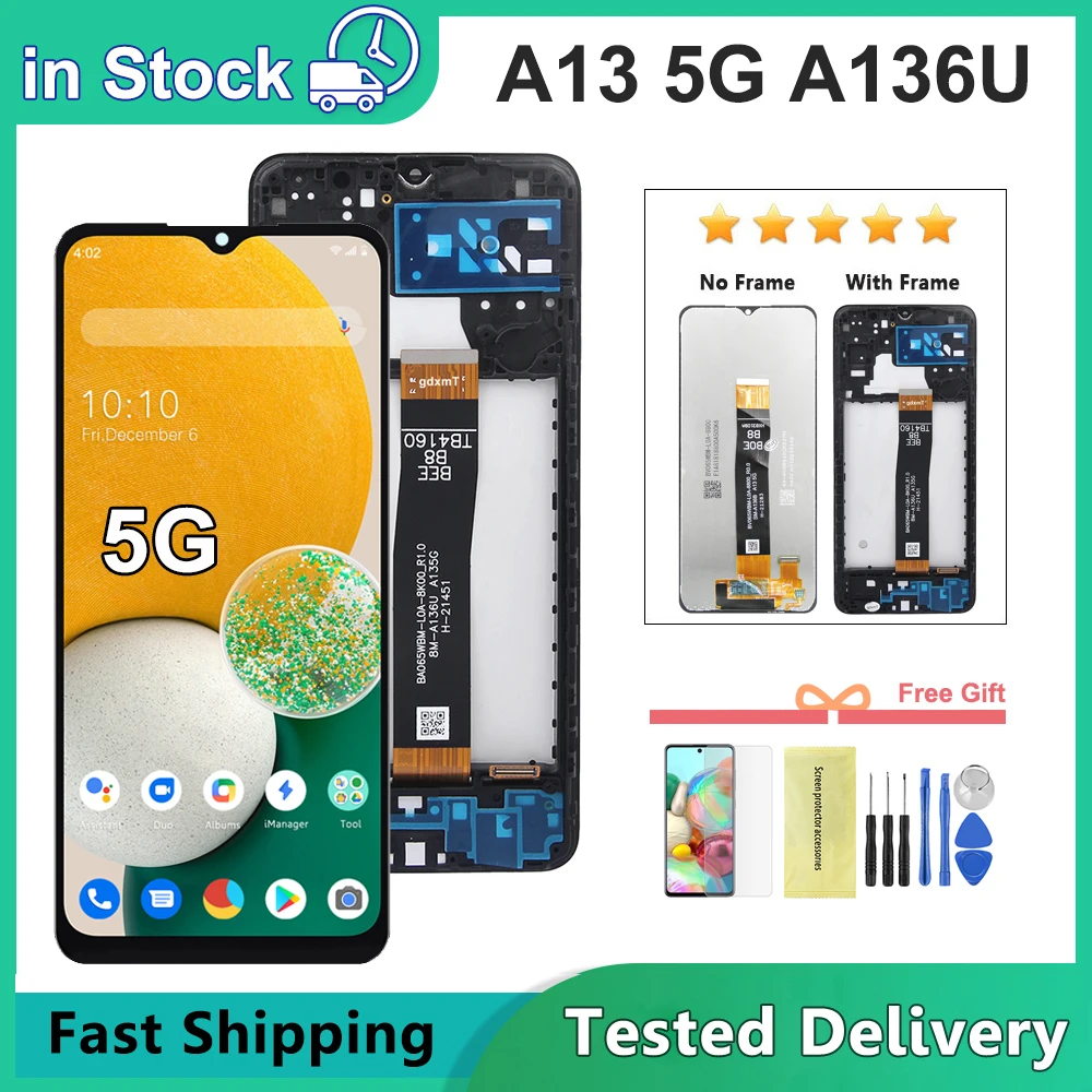 6,5 ''НОВЫЙ ЖК-дисплей для Samsung A13 5G A136, дигитайзер сенсорного экрана в сборе для Samsung A13 5G 136B A136U 136U1 ЖК-дисплей
6,5 ''НОВЫЙ ЖК-дисплей для Samsung A13 5G A136, дигитайзер сенсорного экрана в сборе для Samsung A13 5G 136B A136U 136U1 ЖК-дисплей
