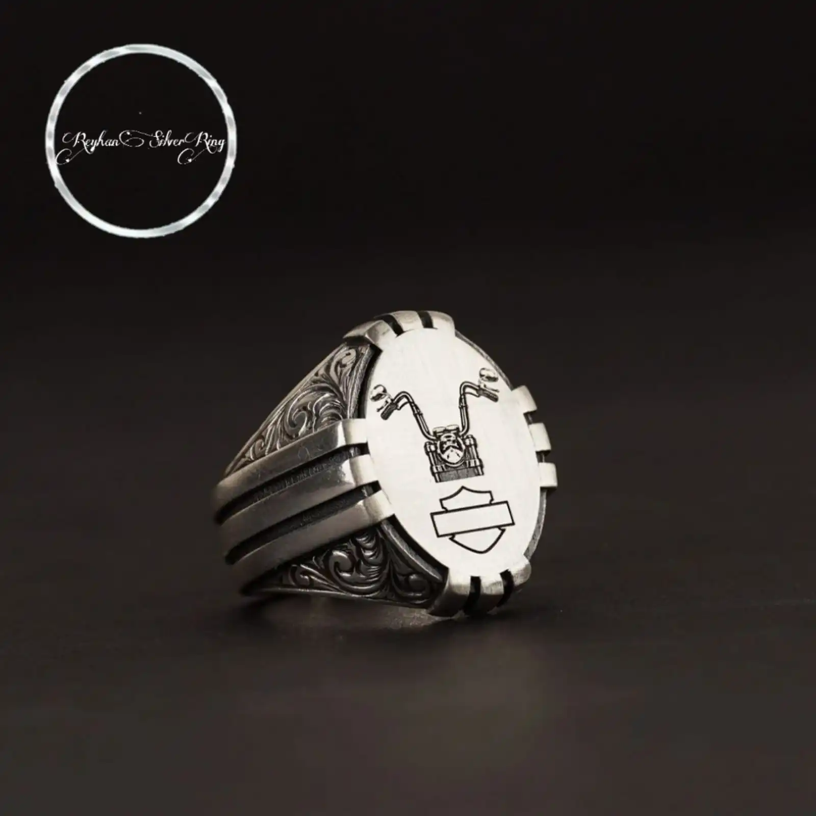 Special Production Silver Ring for the Biker World, Gift Ring for Motorcycle Lovers, Souvenir Jewelry, Elyapim Inlaid Ring
Special Production Silver Ring for the Biker World, Gift Ring for Motorcycle Lovers, Souvenir Jewelry, Elyapim Inlaid Ring