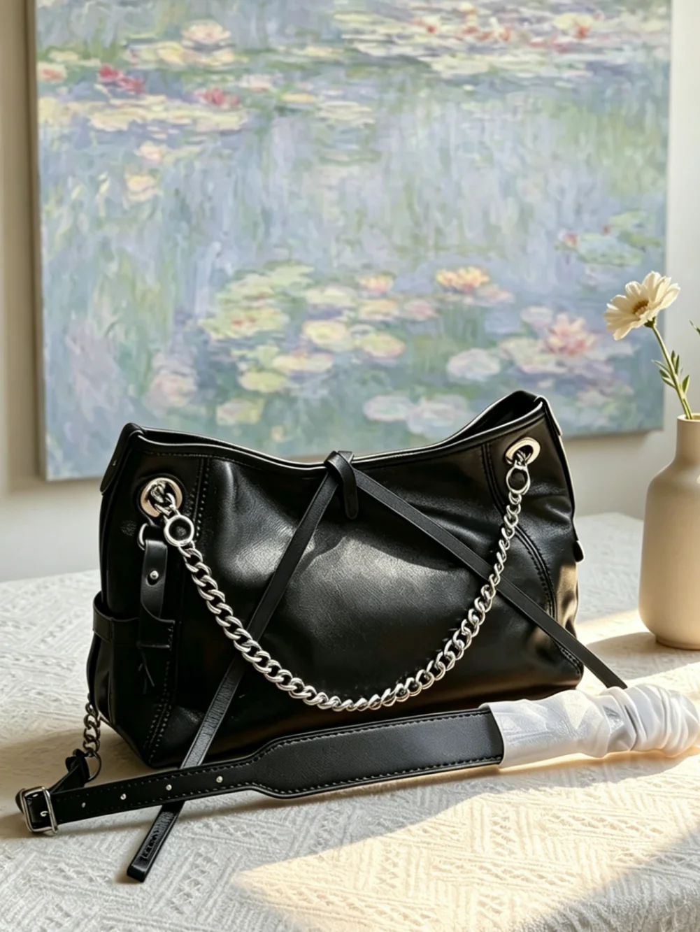 Women's Chain Shoulder Bag Adjustable Crossbody Strap Large Capacity Casual Daily Handbag Size: 29*17cm
Women's Chain Shoulder Bag Adjustable Crossbody Strap Large Capacity Casual Daily Handbag Size: 29*17cm