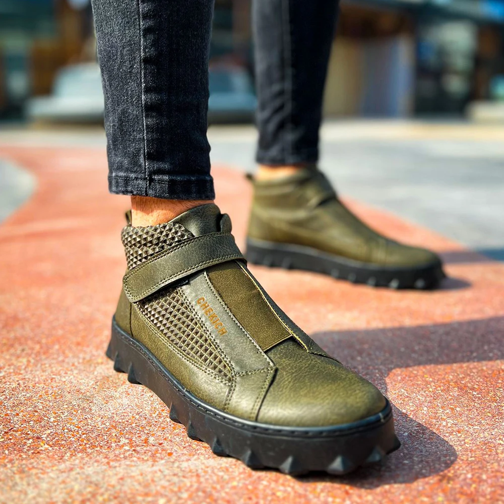 FOH Store Men Boots Shoes GREEN Artificial Leather Elastic Band Sneakers 2023 Comfortable Flexible Fashion Wedding Orthopedic Walking Sport Lightweight Odorless Running Breathable Hot Sale Air New Brand Boots 103
FOH Store Men Boots Shoes GREEN Artificial Leather Elastic Band Sneakers 2023 Comfortable Flexible Fashion Wedding Orthopedic Walking Sport Lightweight Odorless Running Breathable Hot Sale Air New Brand Boots 103