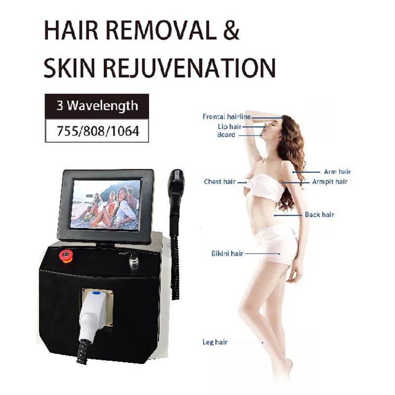 Ice 755nm 808nm 1064nm Diode Laser 3 wavelength Permanent Hair Remove Machine freezing point painles Epilator Device
Ice 755nm 808nm 1064nm Diode Laser 3 wavelength Permanent Hair Remove Machine freezing point painles Epilator Device