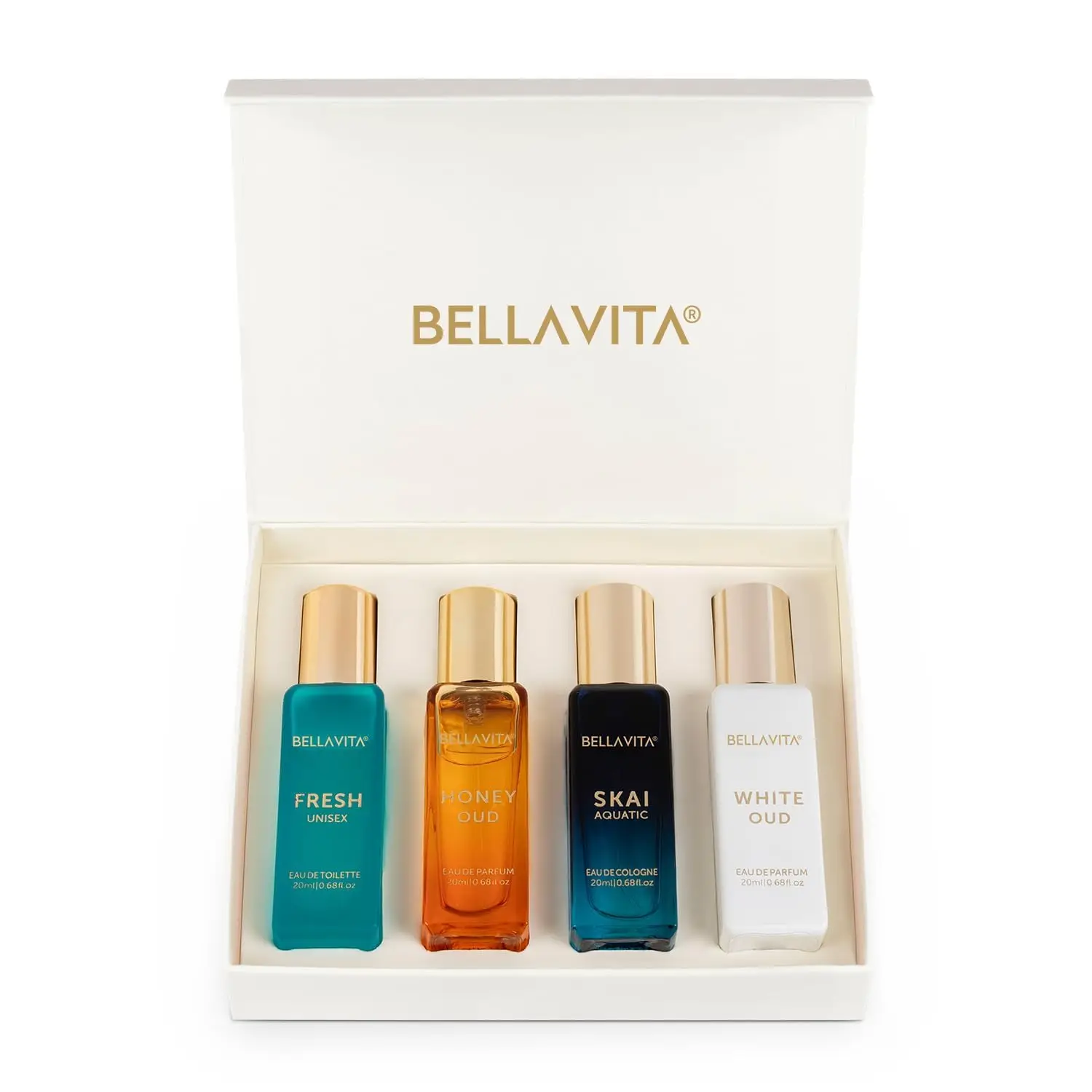 Generic Bella Vita Luxury Unisex Eau De Parfum Gift Set 4 x 20ml for Men & Women with SKAI, FRESH, WHITEOUD, HONEY OUD Perfume|Long Lasting EDP Fragrance Scent
Generic Bella Vita Luxury Unisex Eau De Parfum Gift Set 4 x 20ml for Men & Women with SKAI, FRESH, WHITEOUD, HONEY OUD Perfume|Long Lasting EDP Fragrance Scent