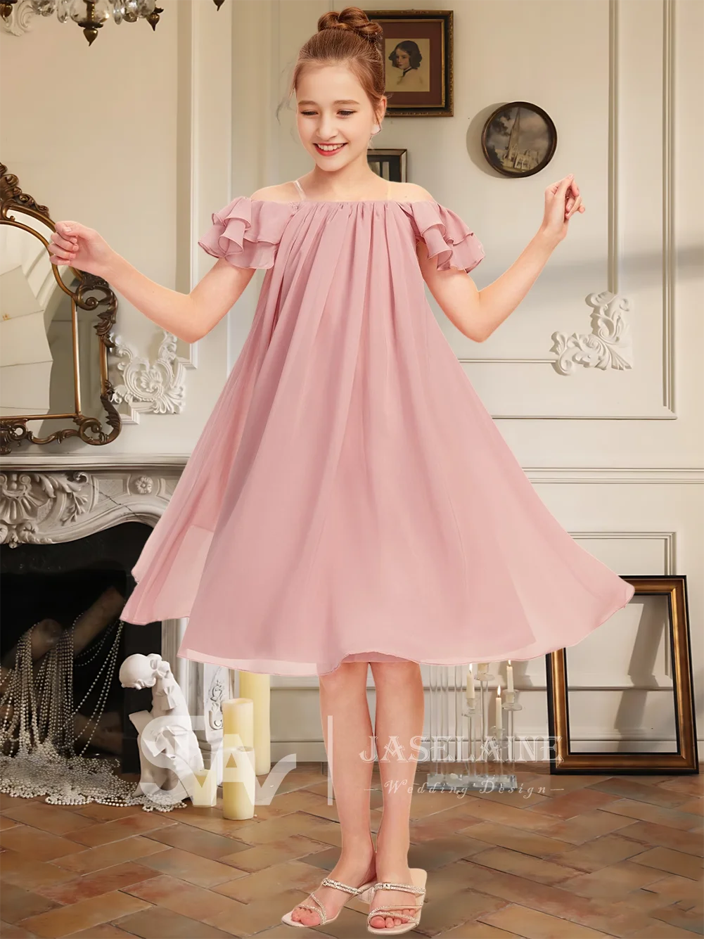 A A Line Off The Shoulder Knee Length Chiffon Junior Bridesmaid Dress Strapless Flower Girl Dress Wedding Party Formal Occasion
A A Line Off The Shoulder Knee Length Chiffon Junior Bridesmaid Dress Strapless Flower Girl Dress Wedding Party Formal Occasion