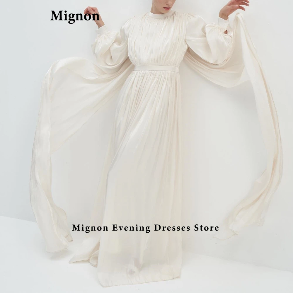 Mignon Satin A-line O-neck Floor-length Watteau Train Prom Gown Dress Formal Dress Evening Dress Party Dress for Women 2024
Mignon Satin A-line O-neck Floor-length Watteau Train Prom Gown Dress Formal Dress Evening Dress Party Dress for Women 2024
