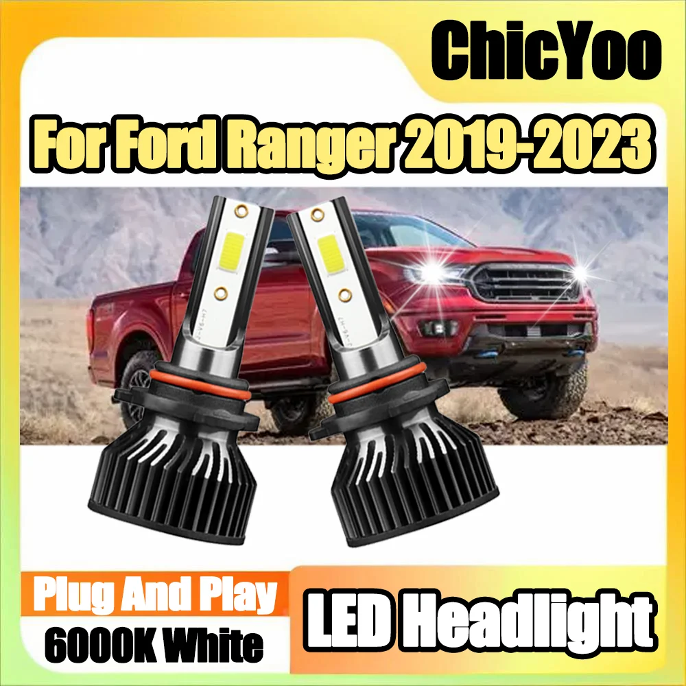 2PCS Plug And Play 6000K 9005 High Beam LED Headlights 20000LM High Power Super Bright Car Lights 12V For Ford Ranger 2019-2023
2PCS Plug And Play 6000K 9005 High Beam LED Headlights 20000LM High Power Super Bright Car Lights 12V For Ford Ranger 2019-2023