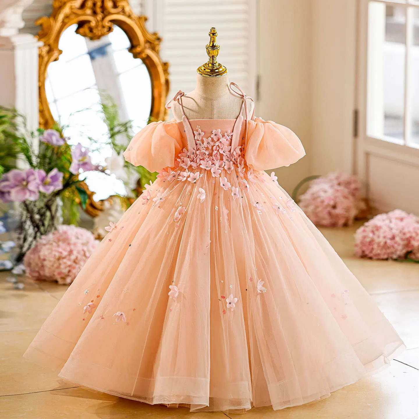 Dreamy Vow Adorable Off Shoulder Applique Thin Bow Strap Tulle Girl Dress Wedding Birthday Evening Communion Pageant Prom J852
Dreamy Vow Adorable Off Shoulder Applique Thin Bow Strap Tulle Girl Dress Wedding Birthday Evening Communion Pageant Prom J852