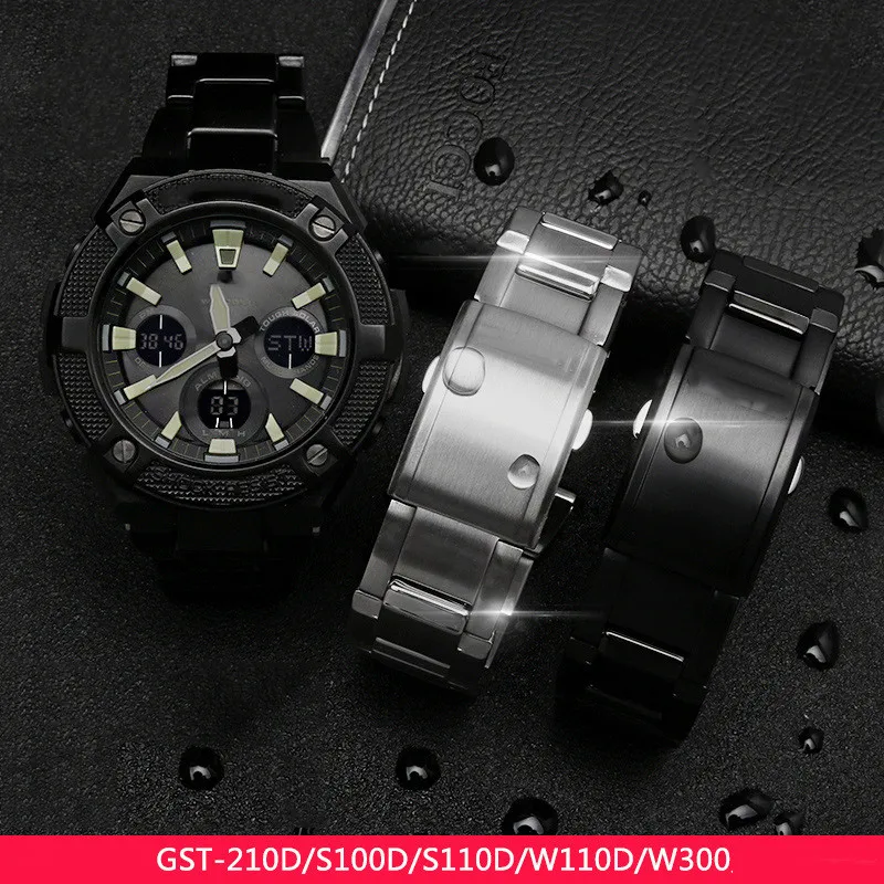 For Casio G-Shock GST-W300 GST-400G GST-B100 GST-210 S100D/S110D/W110 Stainless Steel Watchband Metal Watch Accessories
For Casio G-Shock GST-W300 GST-400G GST-B100 GST-210 S100D/S110D/W110 Stainless Steel Watchband Metal Watch Accessories