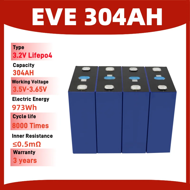 Ritano EV e 3.2V 304AH Lifepo4 Battery Cell Rechargeable LFP 304AH Lithium Iron Phosphate Battery Pack Cell
Ritano EV e 3.2V 304AH Lifepo4 Battery Cell Rechargeable LFP 304AH Lithium Iron Phosphate Battery Pack Cell