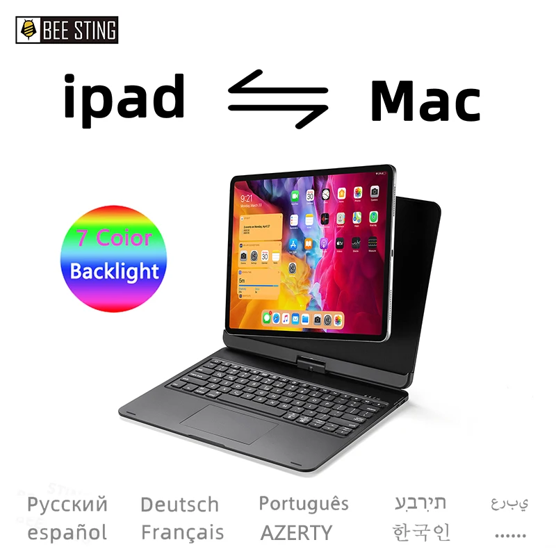 For iPad Pro 11 12.9 2021 2020 2018 Magnetic Keyboard Case For iPad Air 4 5 10.9 2022 Bluetooth 7 Colors Backlit Keyboard Cover
For iPad Pro 11 12.9 2021 2020 2018 Magnetic Keyboard Case For iPad Air 4 5 10.9 2022 Bluetooth 7 Colors Backlit Keyboard Cover
