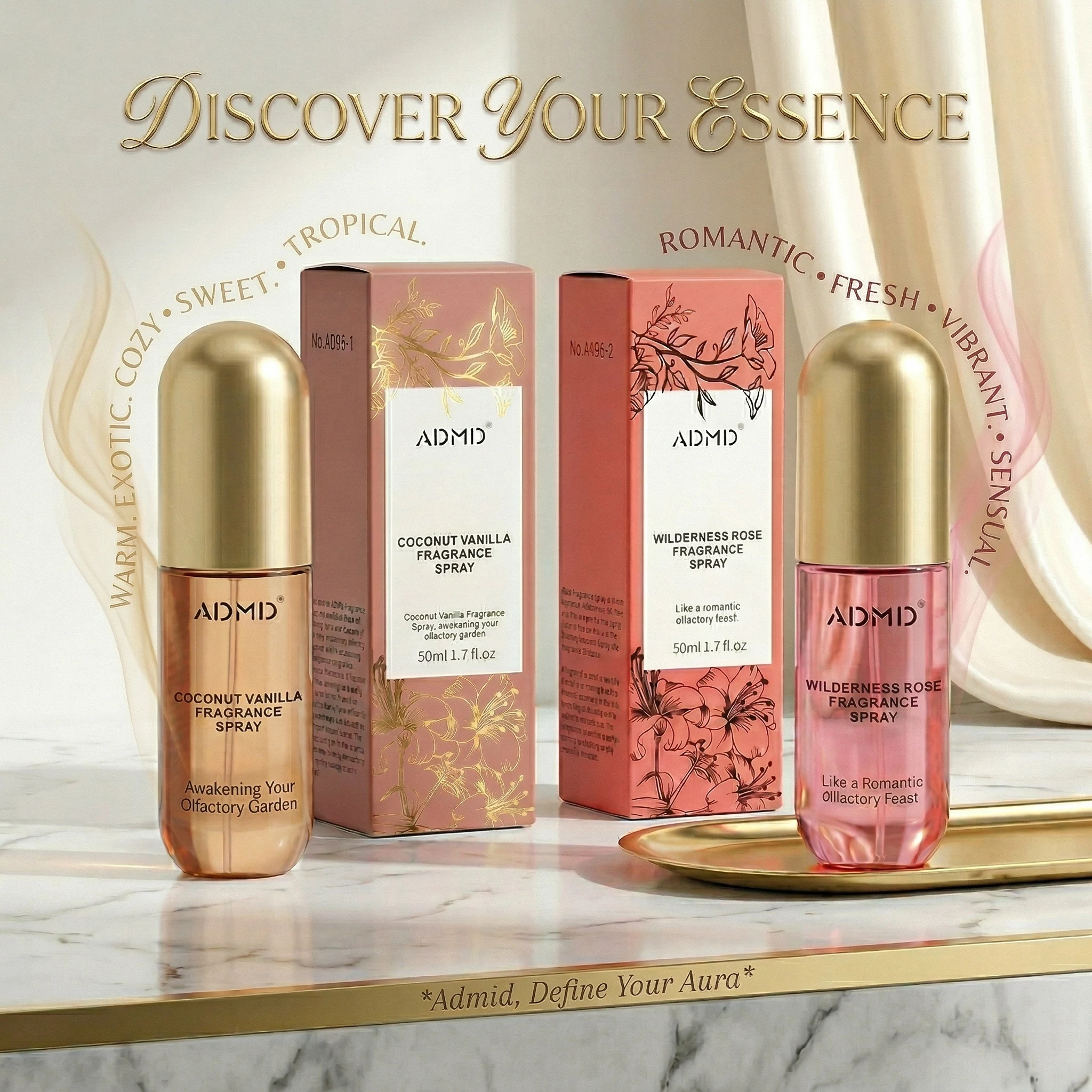 Coconut rose perfume spray, a dual purpose hair and body freshener,lasting fragrance, small and portable travel fragrance spray
Coconut rose perfume spray, a dual purpose hair and body freshener,lasting fragrance, small and portable travel fragrance spray