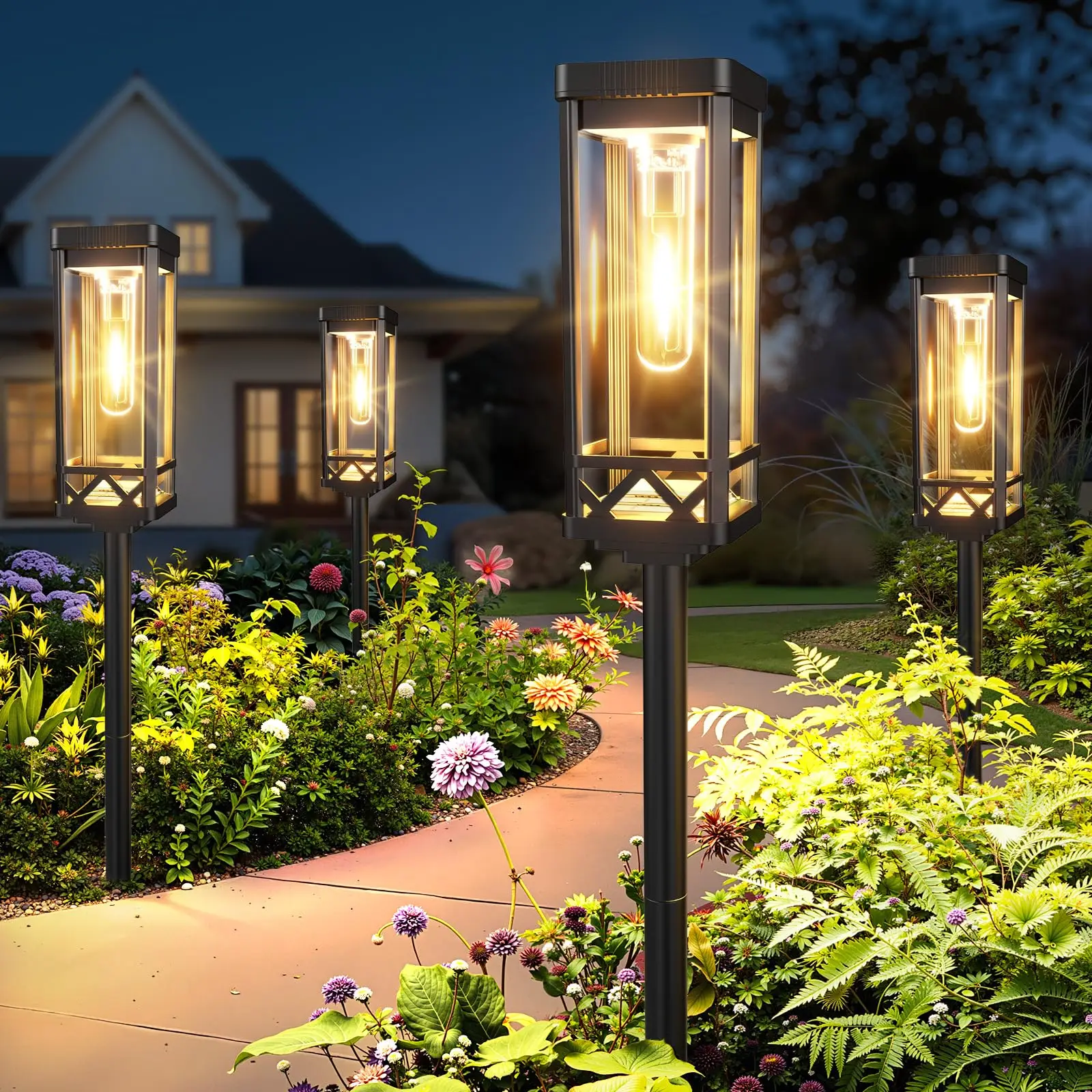 Solar Pathway Lights Outside Waterproof Walkway Light Solar Powered Landscape Lights for Driveway Lawn Patio Sidewalk Yard
Solar Pathway Lights Outside Waterproof Walkway Light Solar Powered Landscape Lights for Driveway Lawn Patio Sidewalk Yard