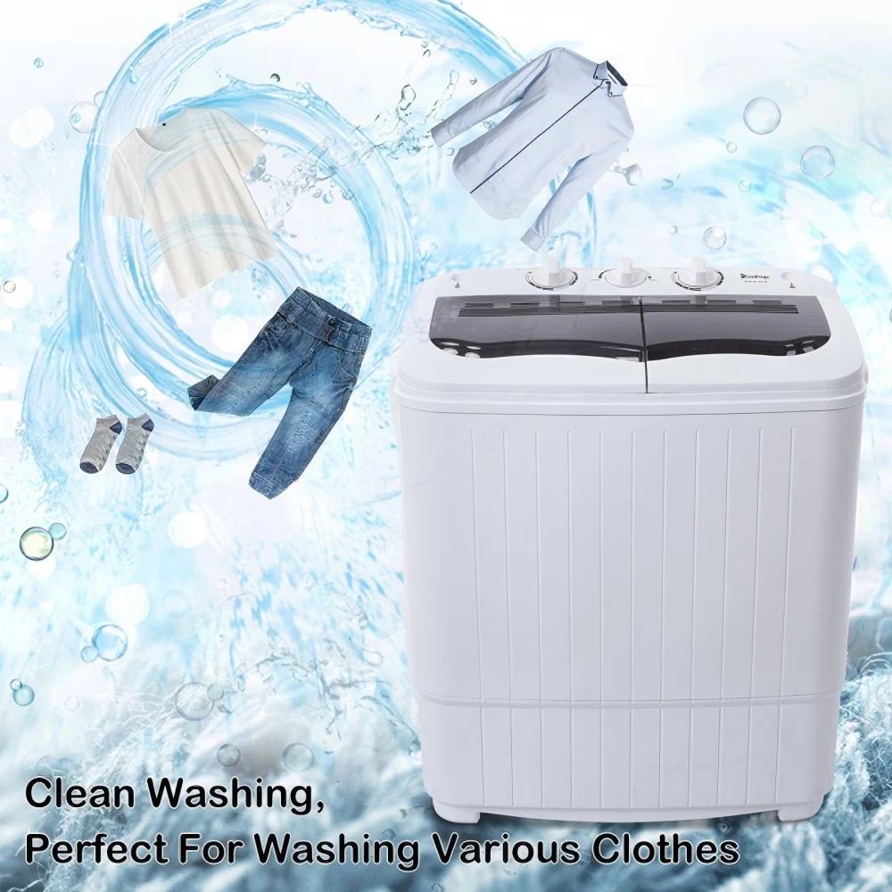 Compact Twin Tub with Built-in Drain Pump XPB35-188S 14.3(7.7 6.6)lbs Semi-automatic Gray Cover Washing Machine
Compact Twin Tub with Built-in Drain Pump XPB35-188S 14.3(7.7 6.6)lbs Semi-automatic Gray Cover Washing Machine