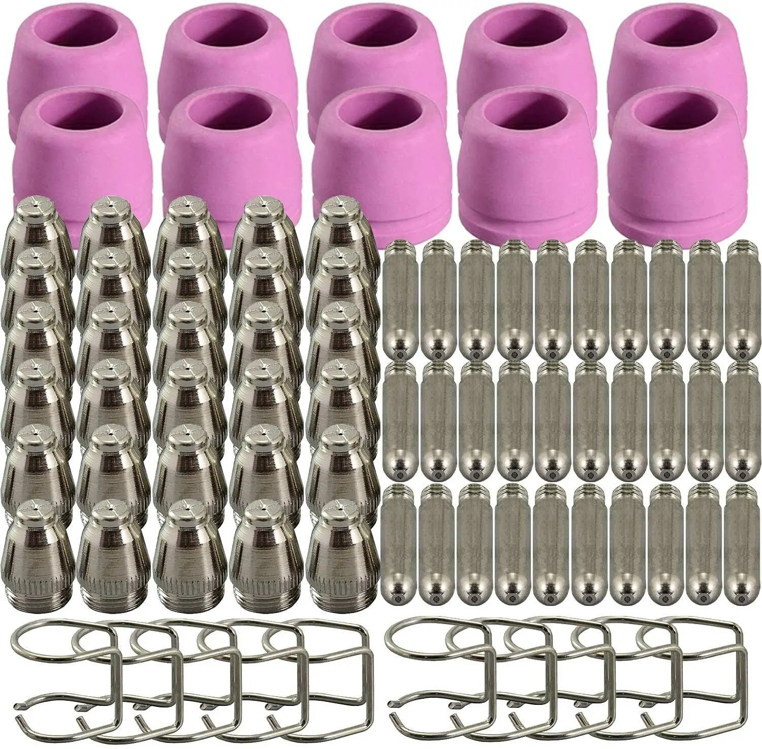 SG-55 AG-60 WSD-60 Pilot Arc Plasma Cutter Torch Consumables KIT TIPS CUT50P CUT60P 60Amp 80pcs
SG-55 AG-60 WSD-60 Pilot Arc Plasma Cutter Torch Consumables KIT TIPS CUT50P CUT60P 60Amp 80pcs