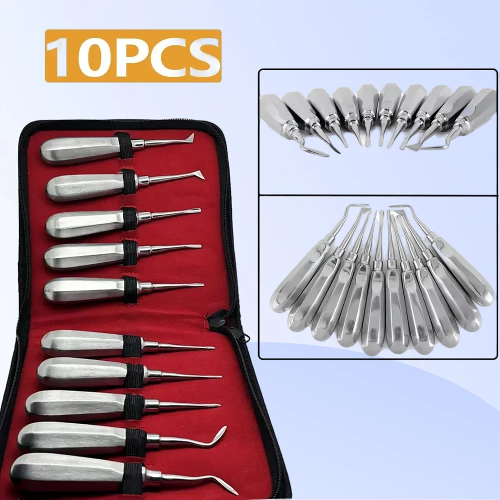 10/13Pcs Dental Stainless Steel Plier Curved Root Forceps Hexagon Handle Dental Extraction Elevator Kit Dental Instruments Set
10/13Pcs Dental Stainless Steel Plier Curved Root Forceps Hexagon Handle Dental Extraction Elevator Kit Dental Instruments Set