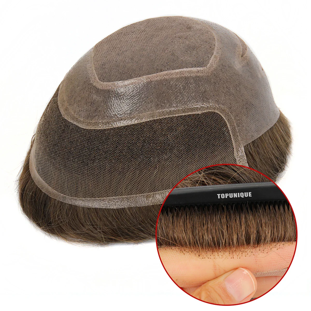 TUM03 Classic Mono Hair System for Men Durable & Breathable 130% Density Indian Remy Human Hair Toupee Hair Piece for Man
TUM03 Classic Mono Hair System for Men Durable & Breathable 130% Density Indian Remy Human Hair Toupee Hair Piece for Man