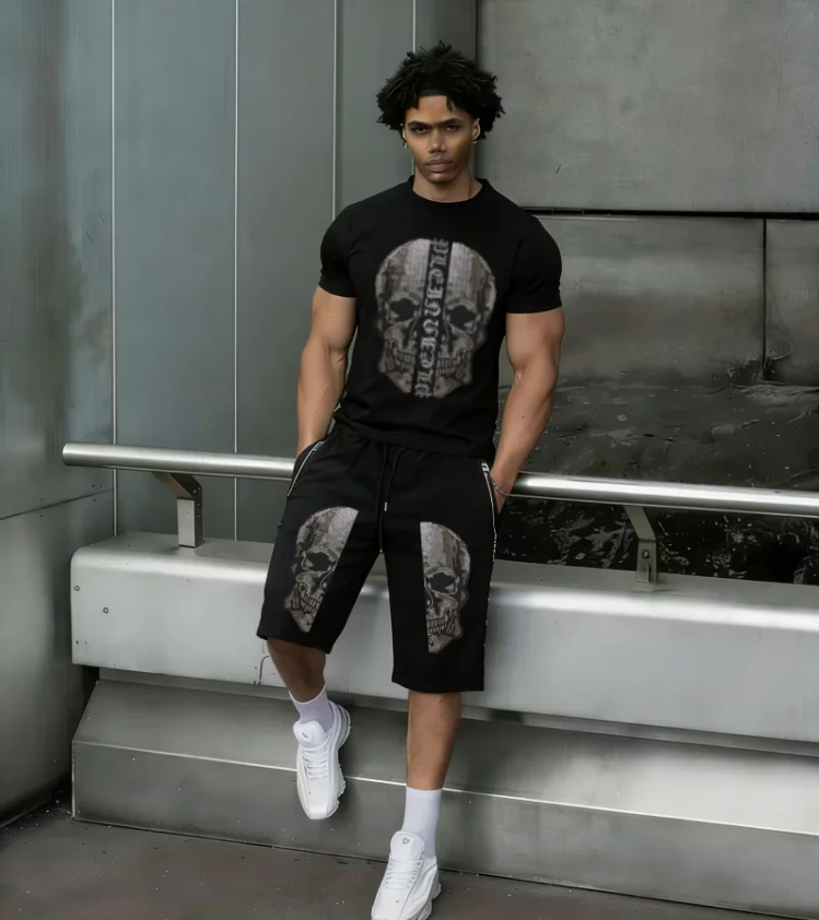 Significant Brand Tracksuit Designer Summer Men Set Modish Men Outfits Superb Rhinestone Men's Casual Suit Proper-Fit Men's Casu
Significant Brand Tracksuit Designer Summer Men Set Modish Men Outfits Superb Rhinestone Men's Casual Suit Proper-Fit Men's Casu
