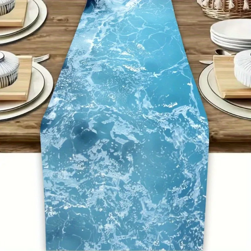 Hot Sale Version: Wave Print Table Runner - 100% Polyester Woven Linen Blend Rectangular Indoor Outdoor Dining Decor
Hot Sale Version: Wave Print Table Runner - 100% Polyester Woven Linen Blend Rectangular Indoor Outdoor Dining Decor