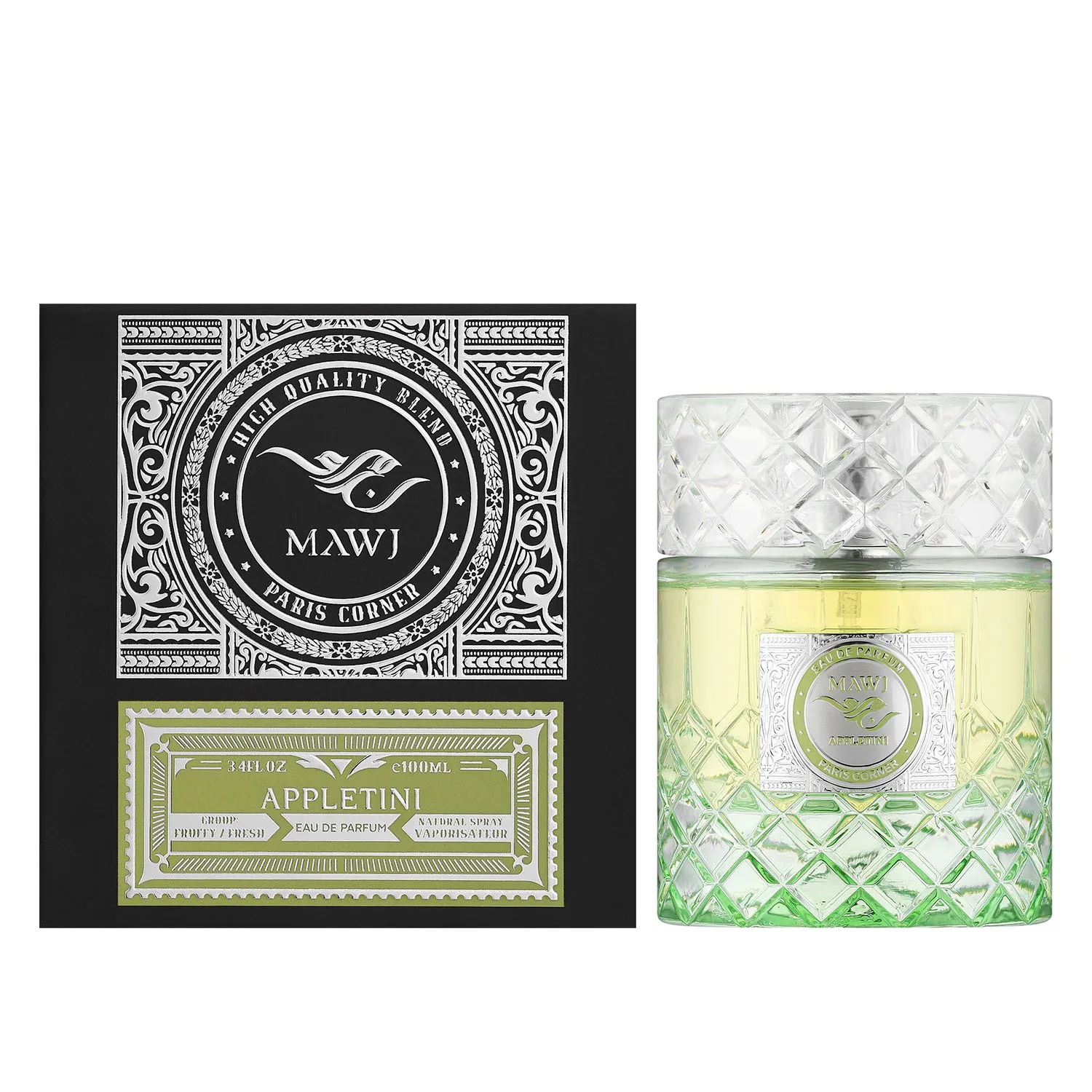 PARIS CORNER Mawj Appletini Eau de Parfum Spray for Unisex – Juicy Apple Martini & Fruity Gourmand Scent, Crisp Green Apple, Vanilla & Musk, Long-Lasting Fragrance, Perfect Gift Idea, 3.4 fl oz / 100 ml
PARIS CORNER Mawj Appletini Eau de Parfum Spray for Unisex – Juicy Apple Martini & Fruity Gourmand Scent, Crisp Green Apple, Vanilla & Musk, Long-Lasting Fragrance, Perfect Gift Idea, 3.4 fl oz / 100 ml