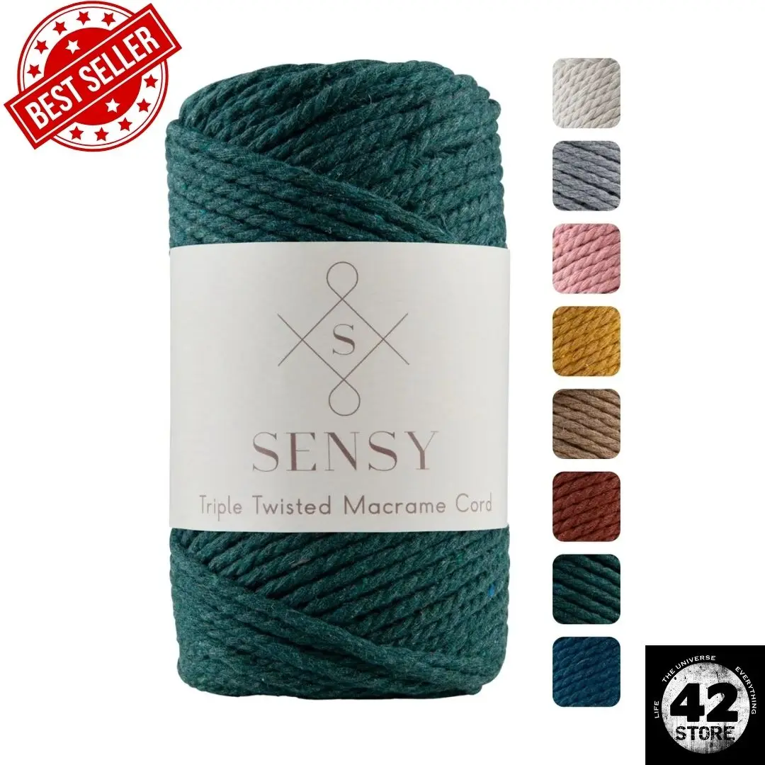 Premium 3 Twist Cotton Combed Macrame Rope Hobby Rope- Colore: Naphti Green 250gr
Premium 3 Twist Cotton Combed Macrame Rope Hobby Rope- Colore: Naphti Green 250gr