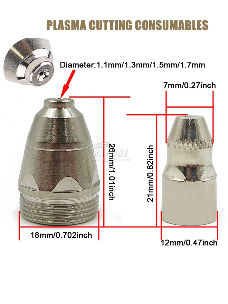 10 шт. P80 насадка для плазменной резки 1,1 1,3 1,5 1,7 мм прочные насадки для плазменной горелки электроды LGK расходные материалы для плазменной резки
10 шт. P80 насадка для плазменной резки 1,1 1,3 1,5 1,7 мм прочные насадки для плазменной горелки электроды LGK расходные материалы для плазменной резки