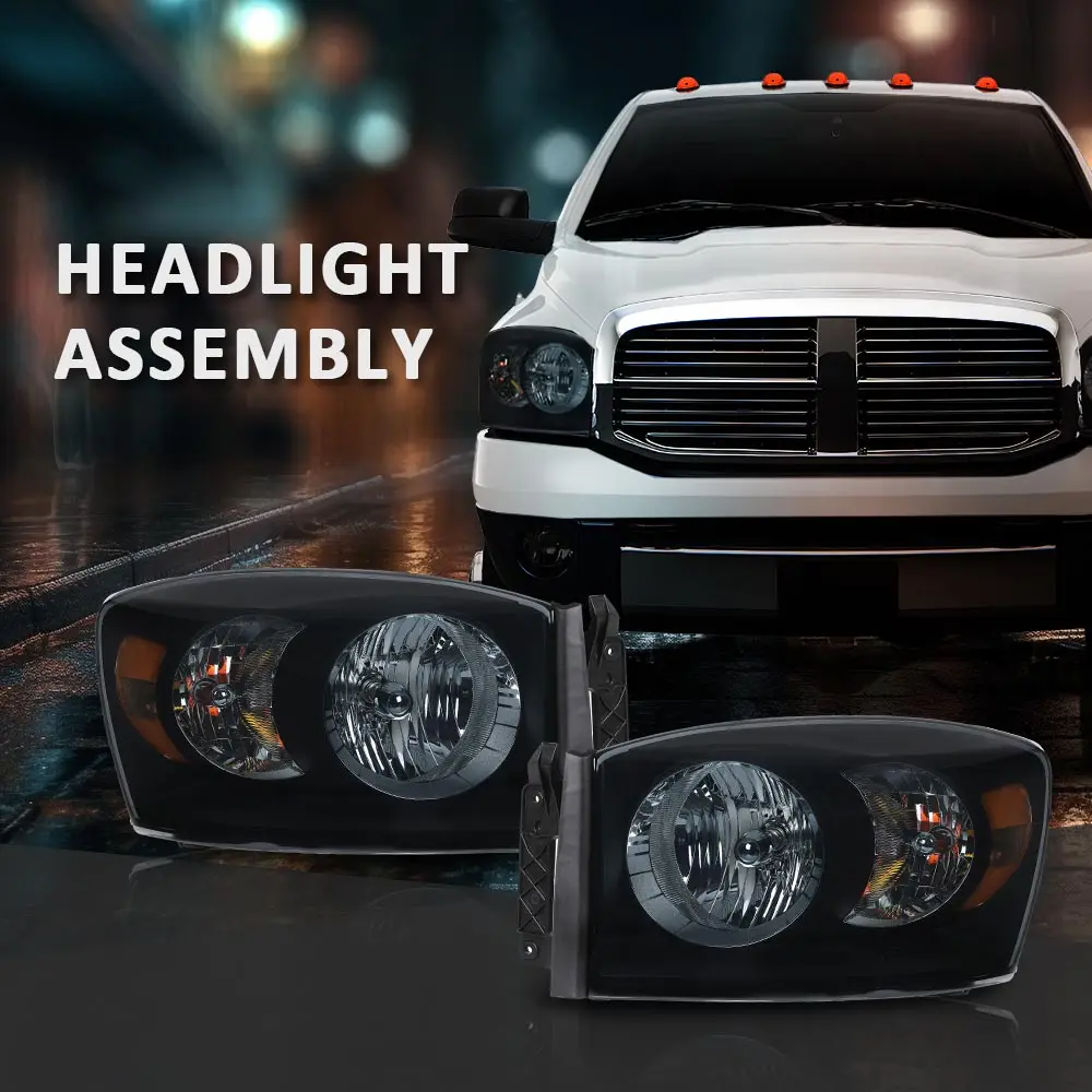 1 Pair Black Headlights Lamps Smoke Lens Fit for 2006 2007 2008 2009 Dodge Ram 1500 2500 3500 68003125Ad, Ch2502180 Ch2503180
1 Pair Black Headlights Lamps Smoke Lens Fit for 2006 2007 2008 2009 Dodge Ram 1500 2500 3500 68003125Ad, Ch2502180 Ch2503180