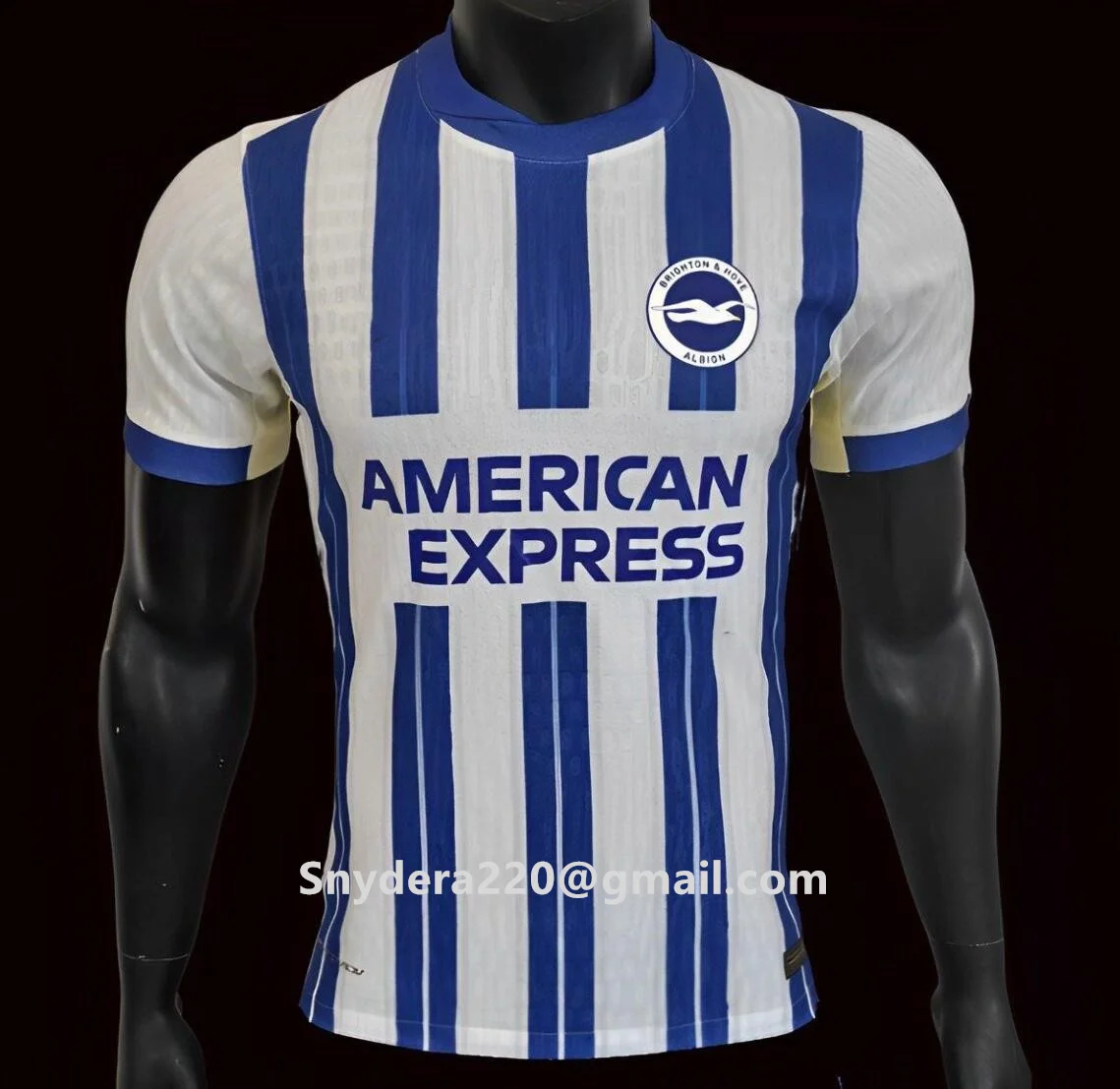24/25 Brighton Home Синий/Белый Быстросохнущая Одежда Тренировочные Рубашки Hove Albion
24/25 Brighton Home Синий/Белый Быстросохнущая Одежда Тренировочные Рубашки Hove Albion