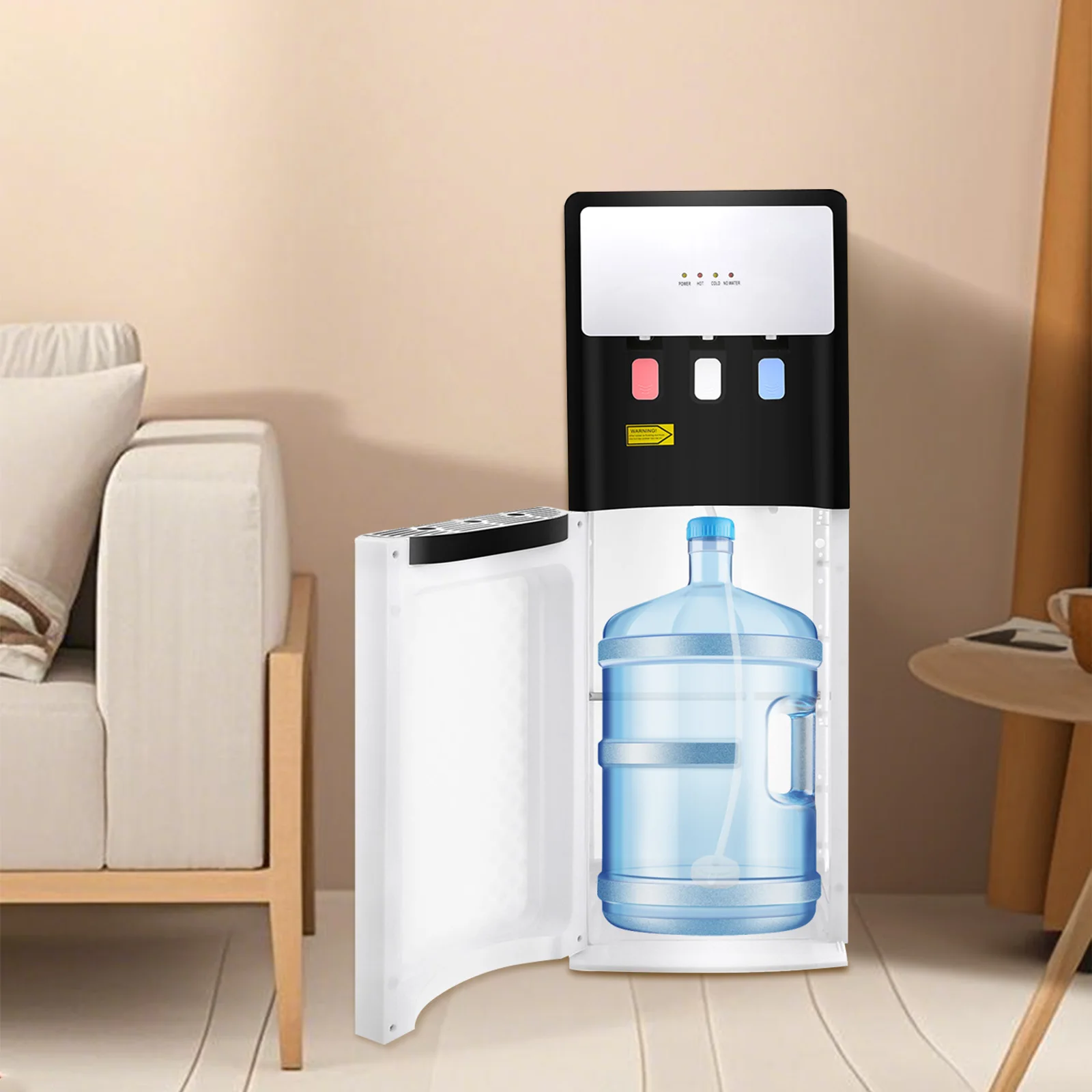 White PP Bottom Loading Water Dispenser, Hot & Cold Standing Water Dispenser, Household Vertical Refrigeration Heating Dispenser
White PP Bottom Loading Water Dispenser, Hot & Cold Standing Water Dispenser, Household Vertical Refrigeration Heating Dispenser