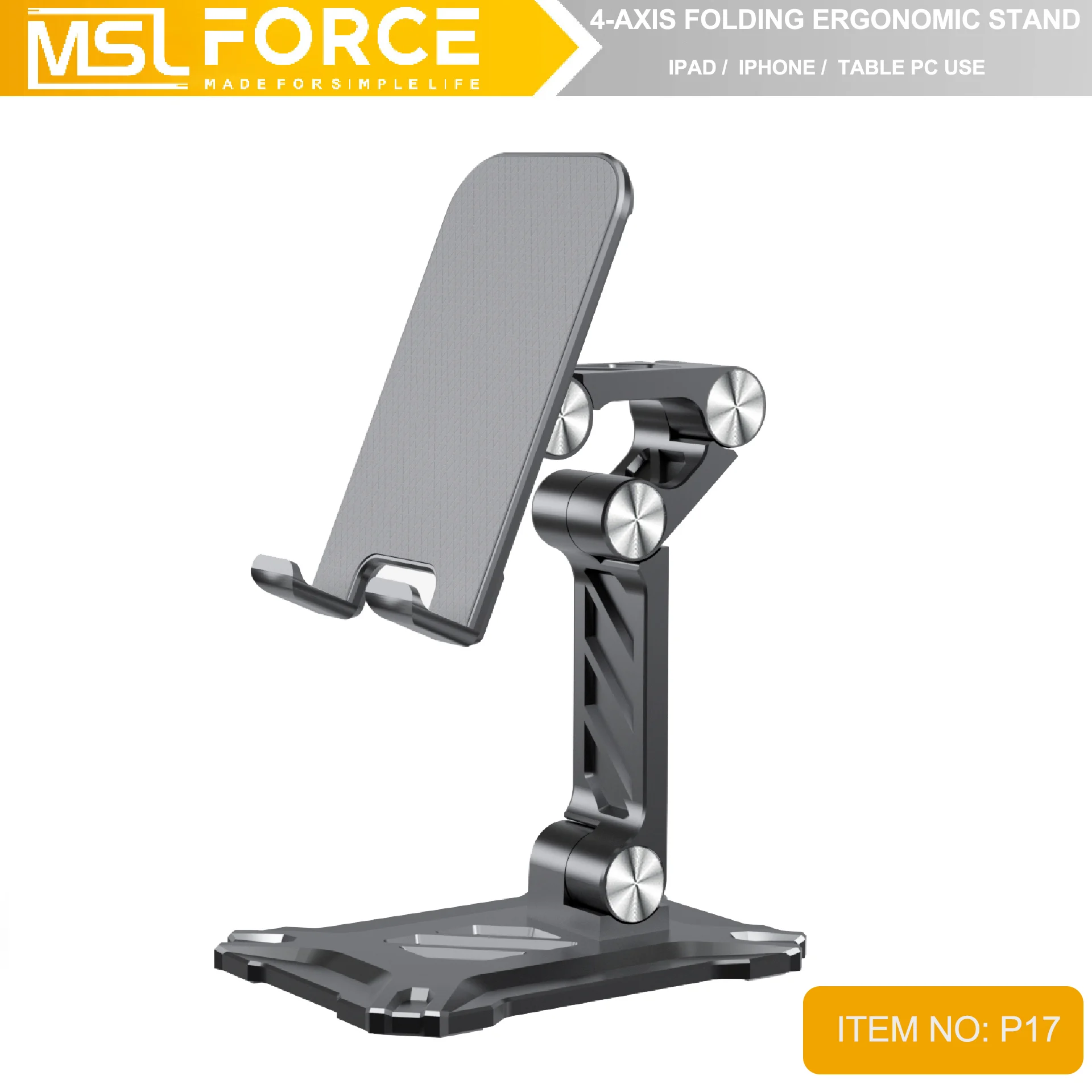 Aluminum Kitchen Desktop Phone Tablet PC Holder Stand Foldable Adjustable 5-13 inch Tablet Phone Desktop Mount for iPad Pro 12.9
Aluminum Kitchen Desktop Phone Tablet PC Holder Stand Foldable Adjustable 5-13 inch Tablet Phone Desktop Mount for iPad Pro 12.9