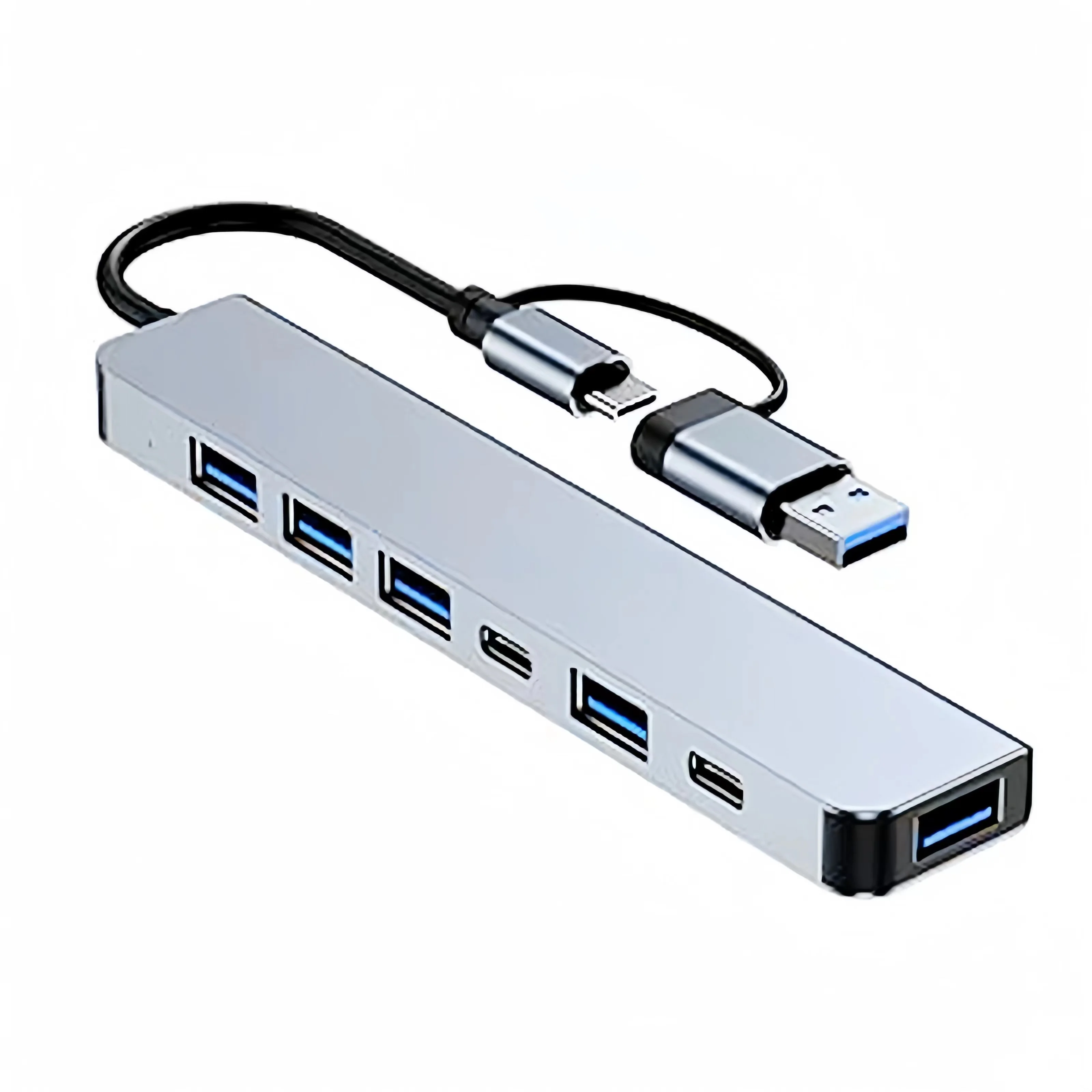 USB C Hub, 7 in 1 USB Splitter Multiport Adapter Type C Dock with (1*USB 3.0, 4*USB 2.0, 1*USB-C Charging, 1*USB-C Data Port) Mu
USB C Hub, 7 in 1 USB Splitter Multiport Adapter Type C Dock with (1*USB 3.0, 4*USB 2.0, 1*USB-C Charging, 1*USB-C Data Port) Mu