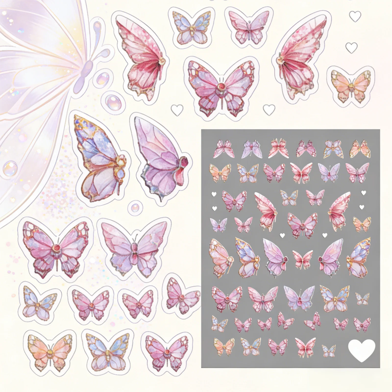Butterfly Nail Art Stickers 5d Self-Adhesive Nail Art Supplies Manicure Products Decorations Back Glue Christmas Nail Stickers
Butterfly Nail Art Stickers 5d Self-Adhesive Nail Art Supplies Manicure Products Decorations Back Glue Christmas Nail Stickers