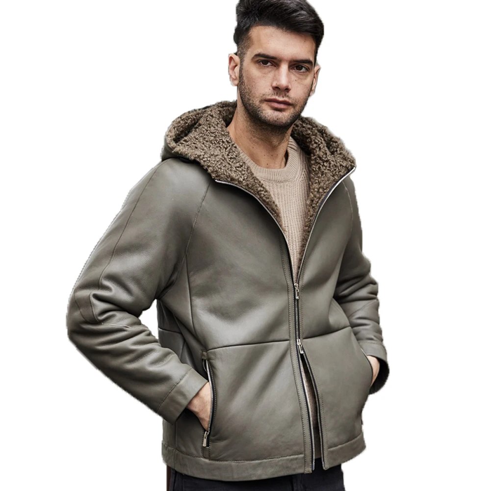 Denny&Dora Mens Green Shearling Jacket Short Sheepskin Coat For Men Hooded Sheepskin Coat Winter Coat
Denny&Dora Mens Green Shearling Jacket Short Sheepskin Coat For Men Hooded Sheepskin Coat Winter Coat