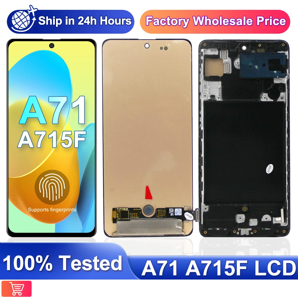 AMOLED-экран A71, для Samsung Galaxy A71 A715 A715F ЖК-дисплей с цифровым преобразователем сенсорного экрана в сборе для Samsung A71 Дисплей + рамка
AMOLED-экран A71, для Samsung Galaxy A71 A715 A715F ЖК-дисплей с цифровым преобразователем сенсорного экрана в сборе для Samsung A71 Дисплей + рамка