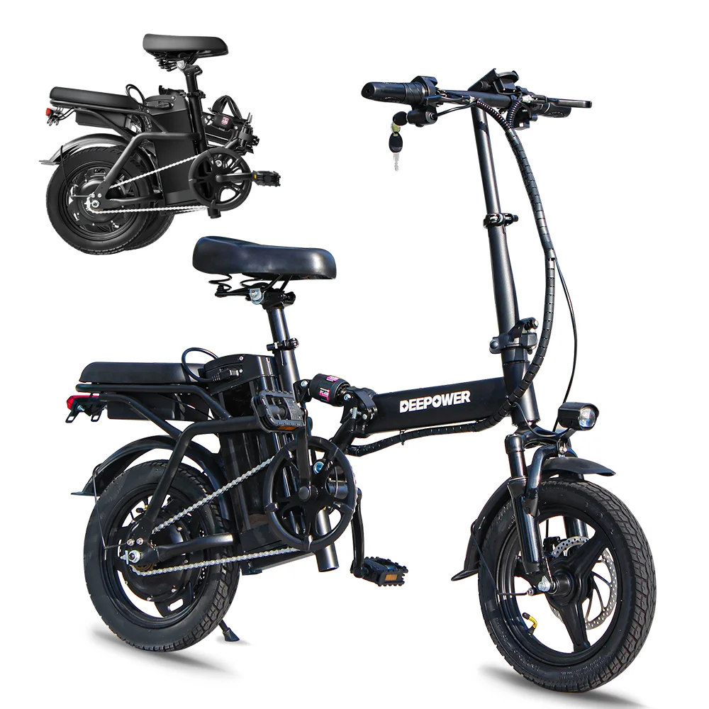 48V 15AH Electric Bike Folding Ebike Adults 400W 32KM/H 14 inch Tire Electric Dirt Bike With USB Charging Port Mountain Bicycle
48V 15AH Electric Bike Folding Ebike Adults 400W 32KM/H 14 inch Tire Electric Dirt Bike With USB Charging Port Mountain Bicycle
