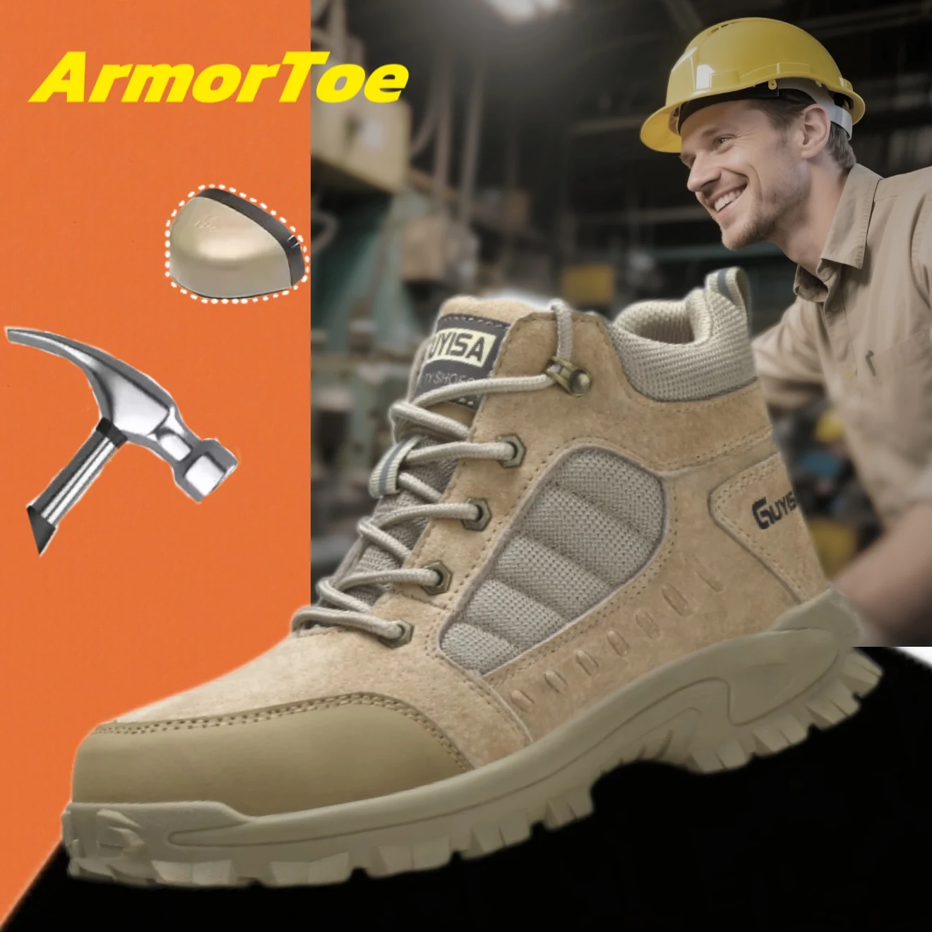 ArmorToe High-top Safety Shoes Steel Toe Anti-smash Wear-resistant Work Shoes Comfortable Non-slip Protective Shoes #Armor2615
ArmorToe High-top Safety Shoes Steel Toe Anti-smash Wear-resistant Work Shoes Comfortable Non-slip Protective Shoes #Armor2615